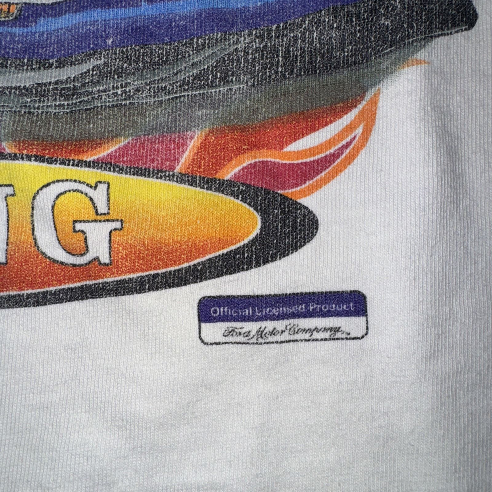 Mustang × Vintage Vintage 1999 Mustang Muscle Car T-Shirt White XL 23x28 Size US XL / EU 56 / 4 - 4 Thumbnail