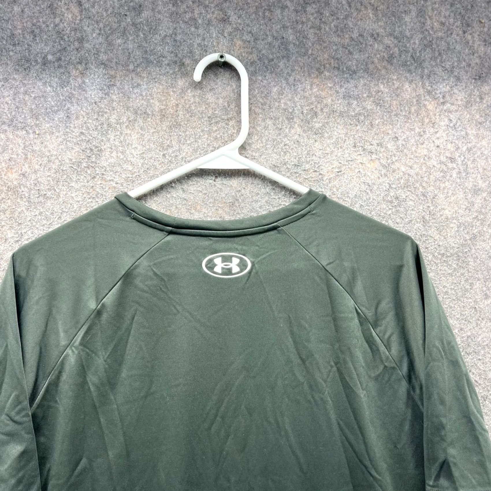 Under Armour Under Armour Shirt Mens XL Green Crewneck Short Sleeve Jersey Logo T-Shirt XL Men Green China Manufactured Size US XL / EU 56 / 4 - 4 Thumbnail