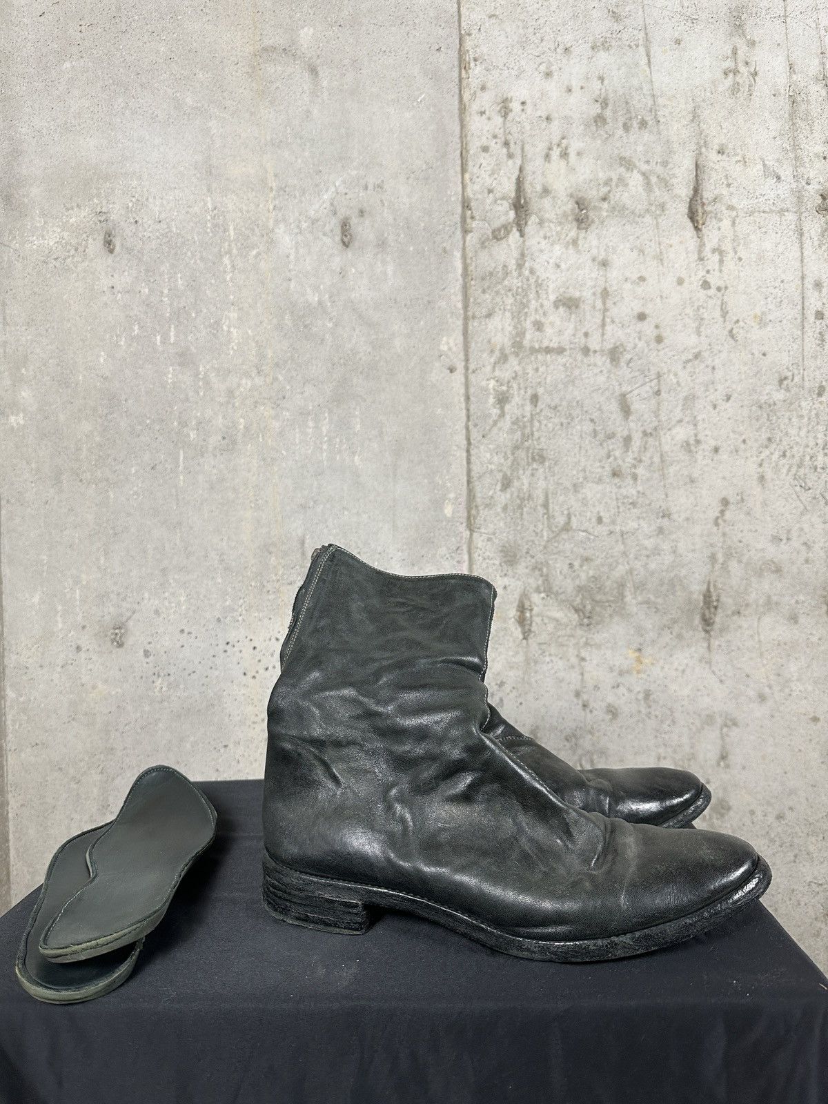 Carol Christian Poell Diagonal Zip Boots Size US 12 / EU 45 - 3 Thumbnail
