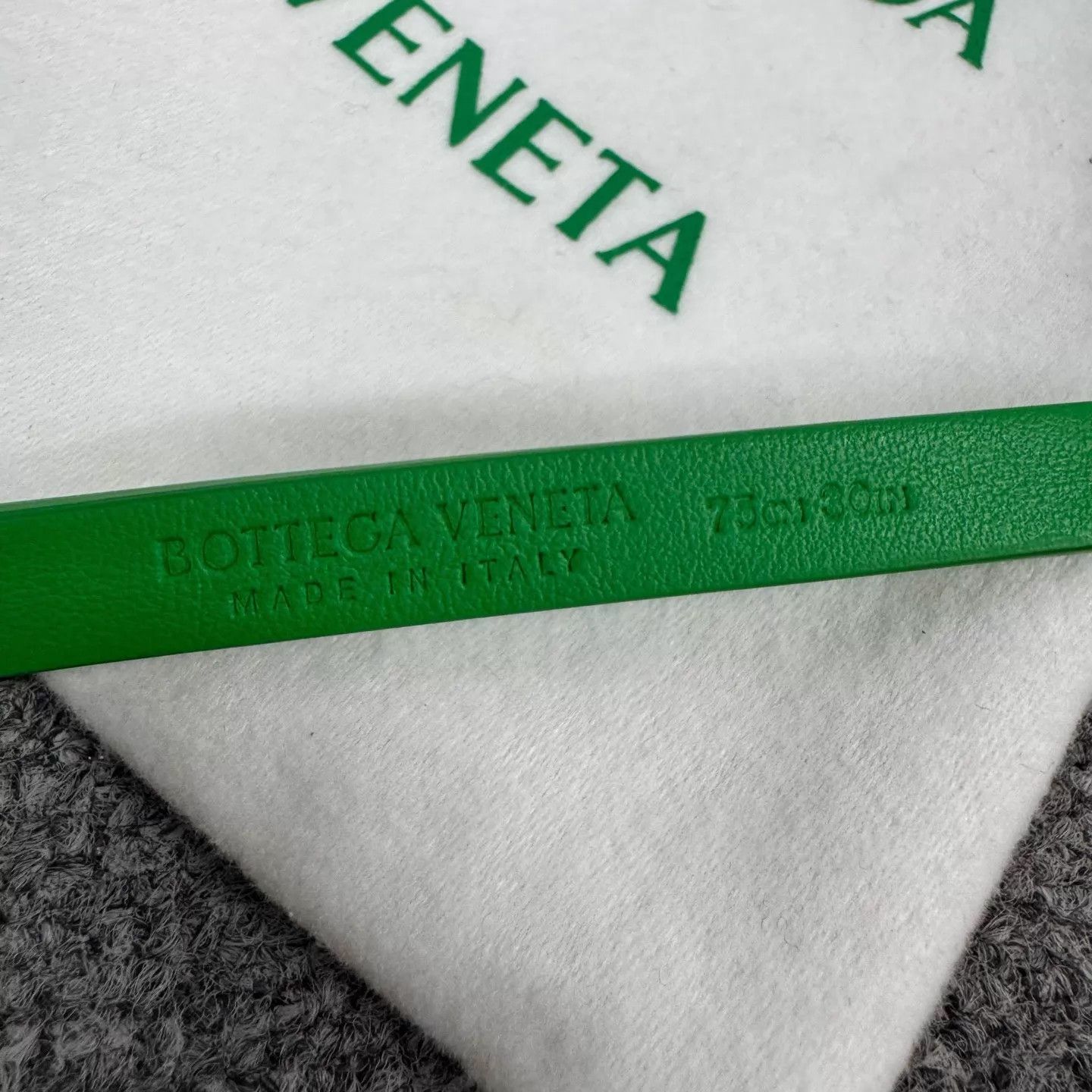 Bottega Veneta BV Green Tri Gold Buckle Narrow Belt 99New 75/30 DustBag Size ONE SIZE - 6 Thumbnail