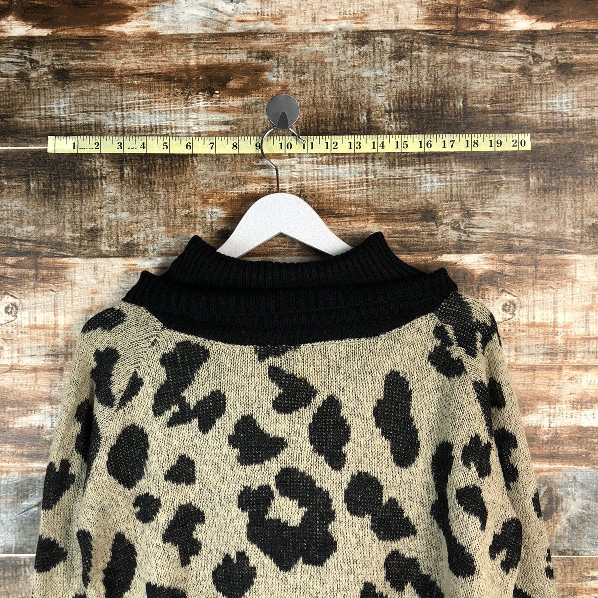 Homespun Knitwear × Japanese Brand Loola Loloars Leopard Turtle Neck Knitwear #A1964 Size US M / EU 48-50 / 2 - 4 Thumbnail