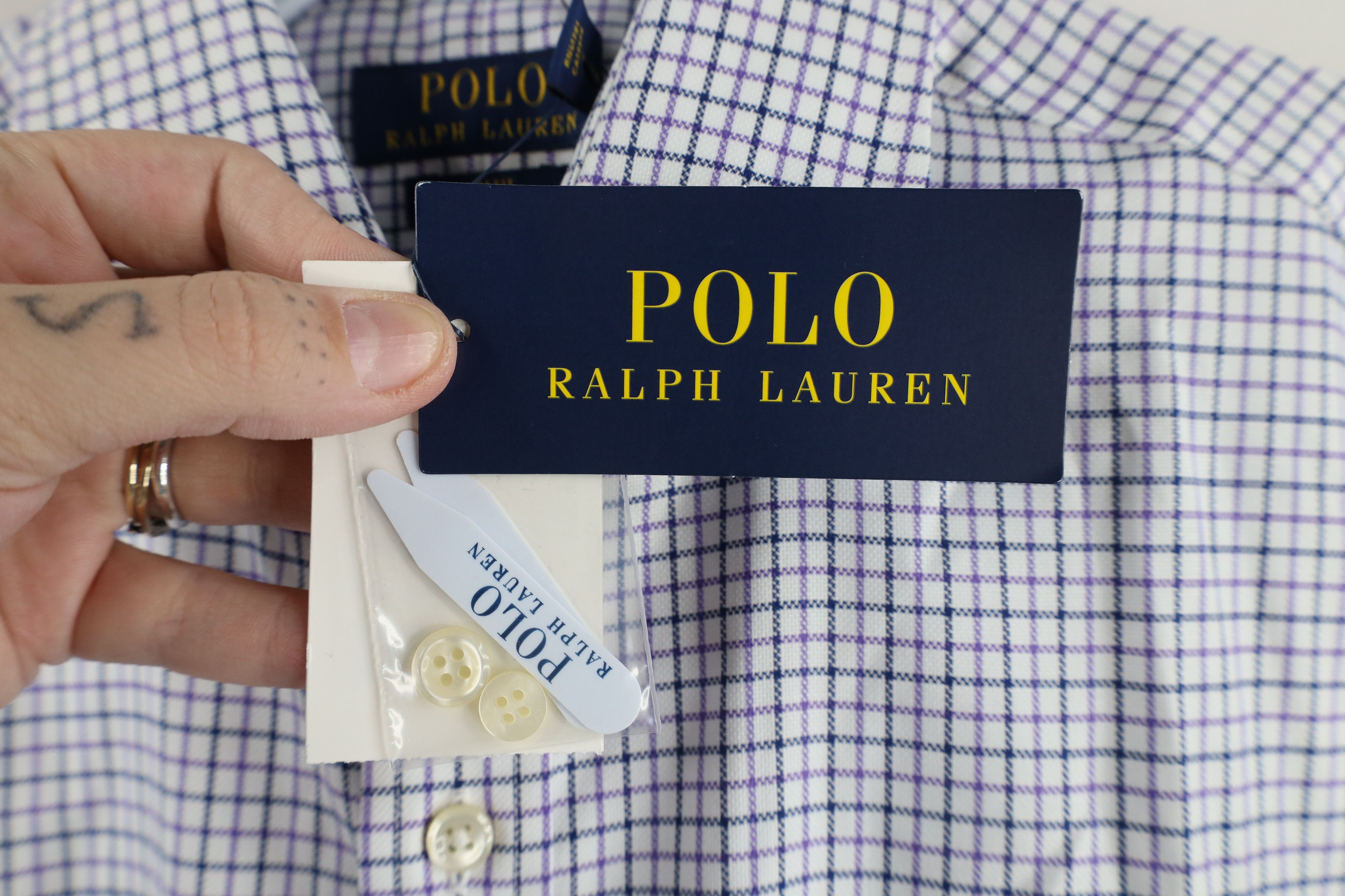 Ralph Lauren × Vintage New Ralph Lauren Fit Easy Care Collared Button Shirt Plaid Size US M / EU 48-50 / 2 - 6 Thumbnail