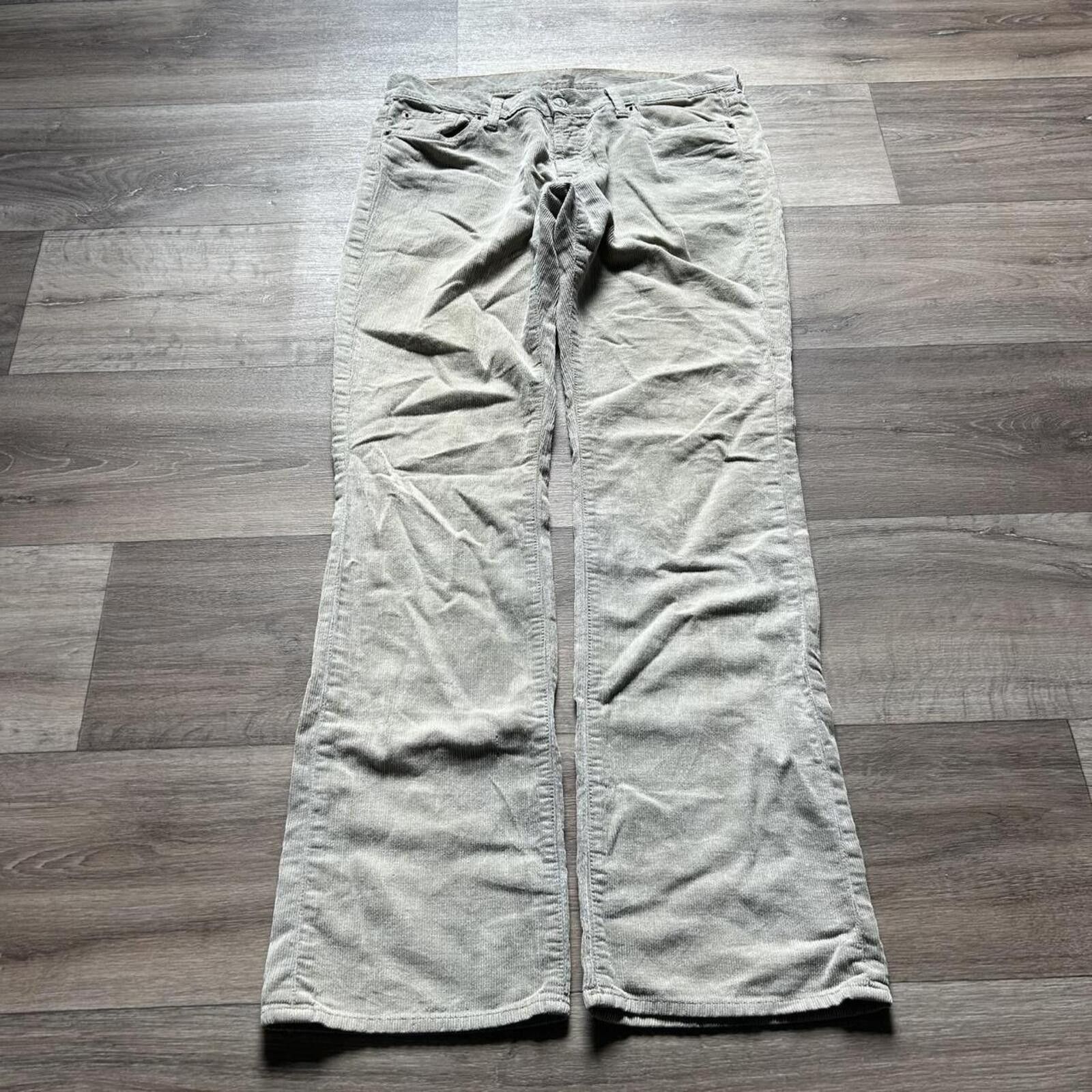 Other y2k Tan Khaki Women’s Low rise Flare Bootcut Jeans corduroy Size 30" / US 8 / IT 44 - 3 Thumbnail