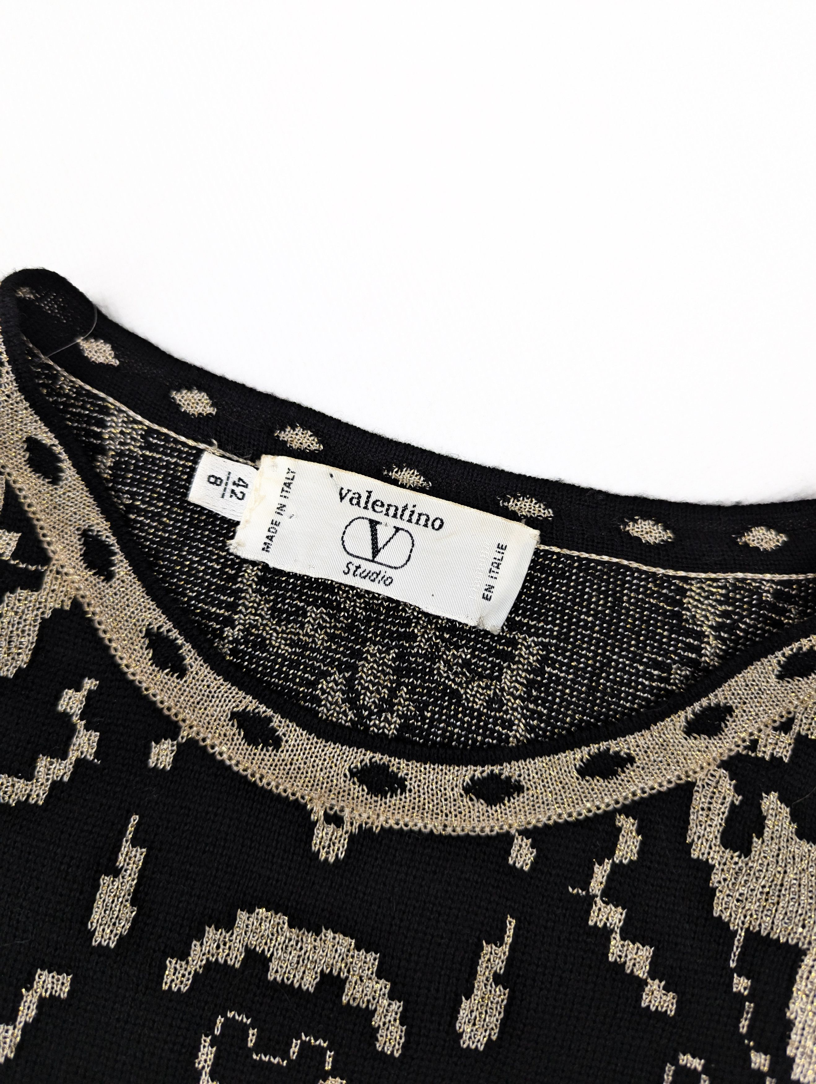 Valentino Valentino black gold blouse Size M / US 6-8 / IT 42-44 - 3 Thumbnail