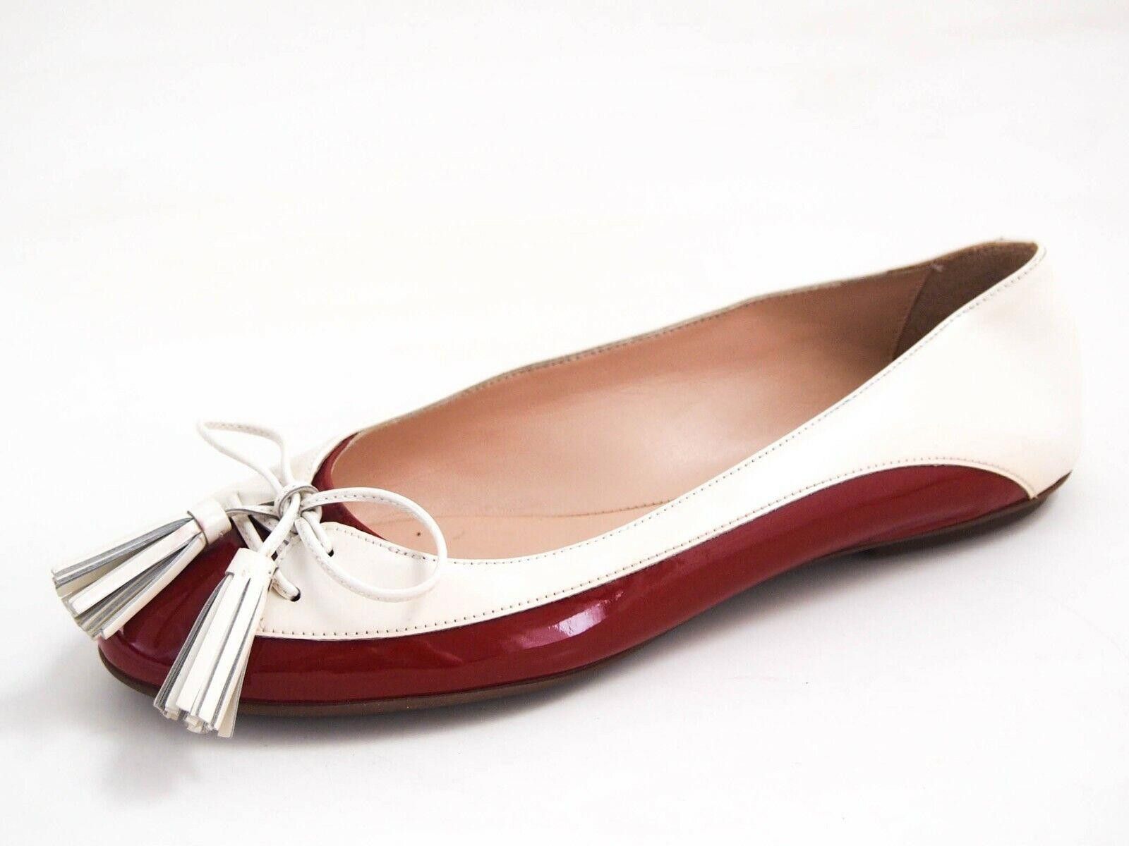 Bally Bally Grune Flats Red White Patent Leather EU 35 US 4.5 Size US 4.5 / IT 34.5 - 1 Thumbnail