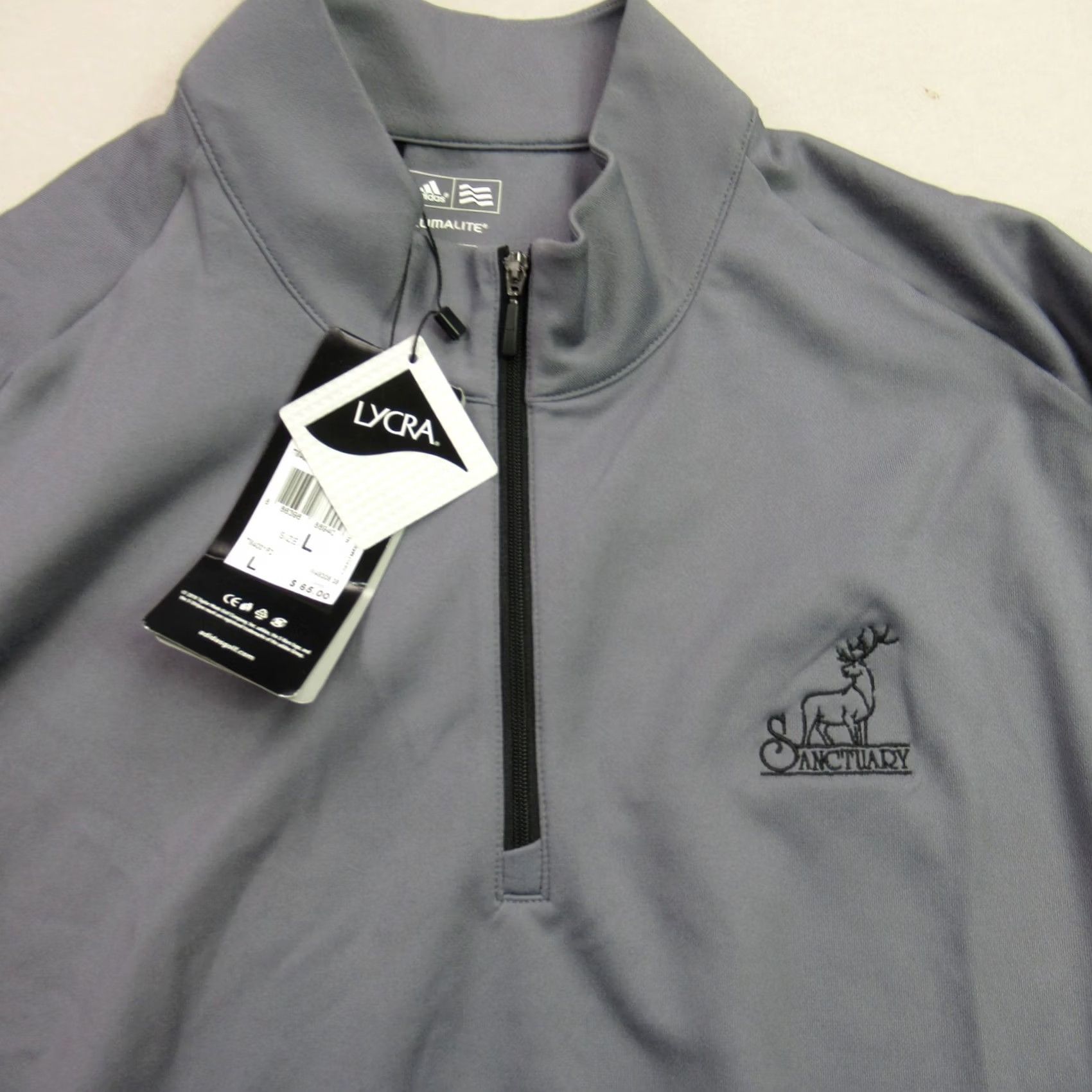 Adidas Adidas Pullover Mens Large Long Sleeve 1/4 Zip Casual Lightweight Gray Size US L / EU 52-54 / 3 - 3 Thumbnail