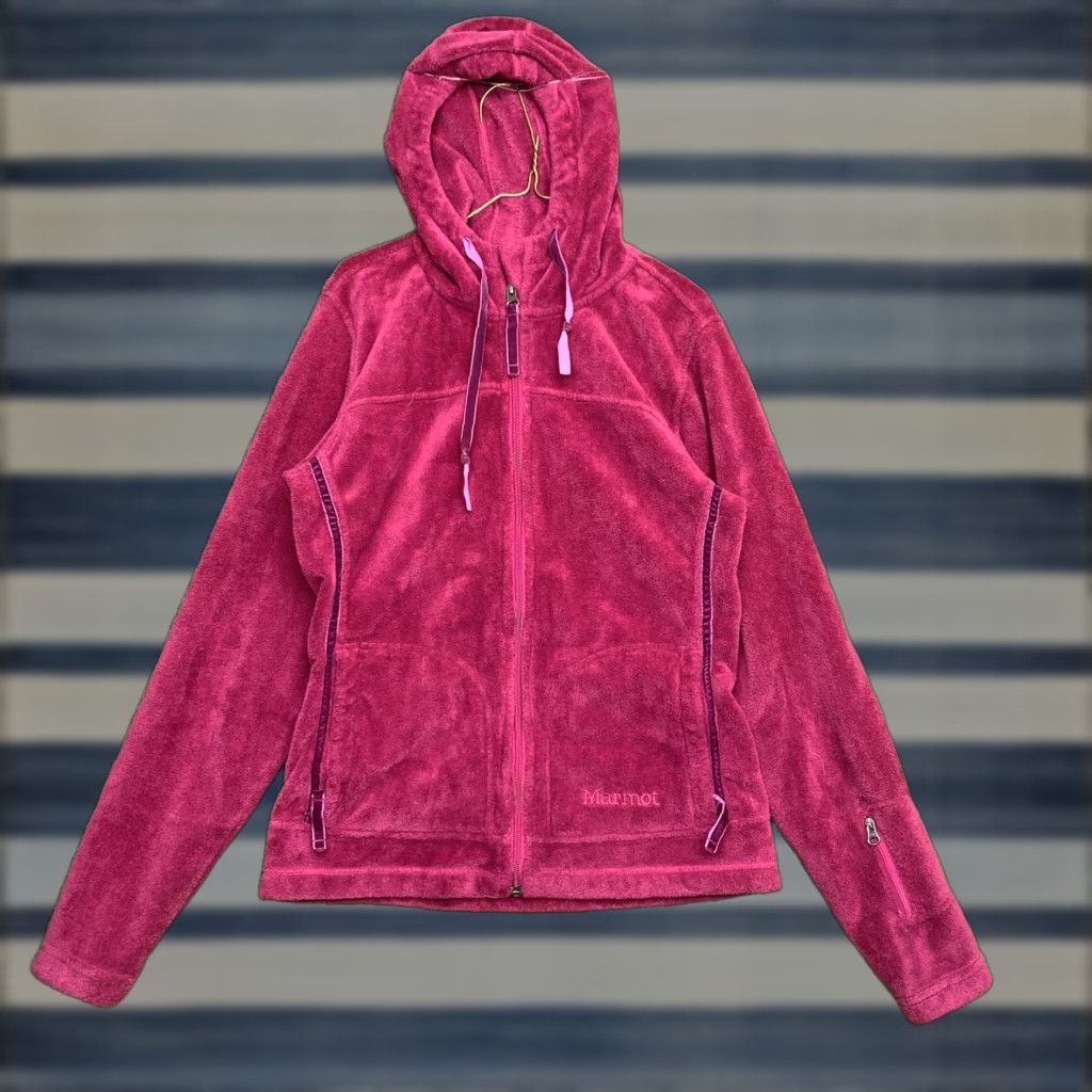 Marmot Marmot Fleece Jacket Womens XS Pink Fuschia Full Zip Outdoor Casual Jacket Womens XS Marmot Fur Trim Sherpa Lining Size XS / US 0-2 / IT 36-38 - 1 Thumbnail