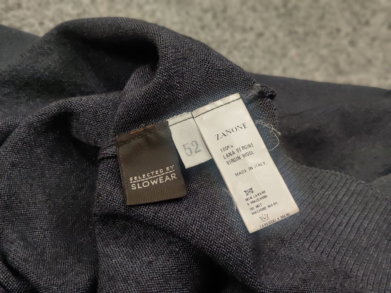 Zanone Zanone Italy Design Lana wool crew neck garment dyed Sweater Size US L / EU 52-54 / 3 - 12 Thumbnail