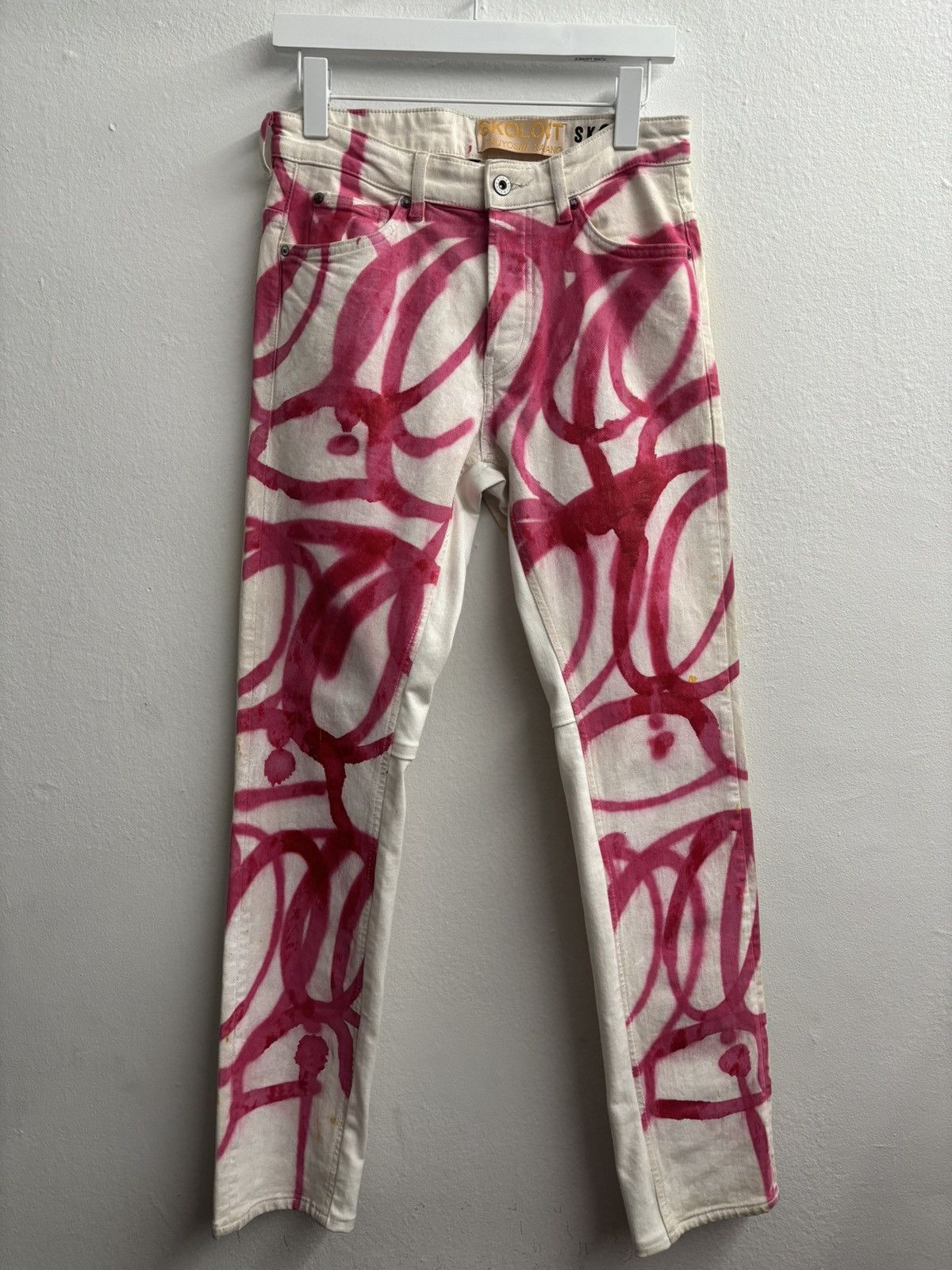 Skoloct Skoloct hand painted graffiti jeans Size US 30 / EU 46 - 1 Thumbnail