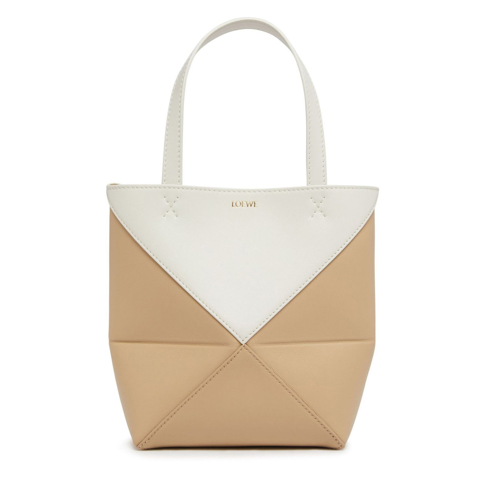 Loewe LOEWE Puzzle Mini Fold SOFT WHITE/PAPER CRAFT Leather Tote B Size ONE SIZE - 1 Thumbnail