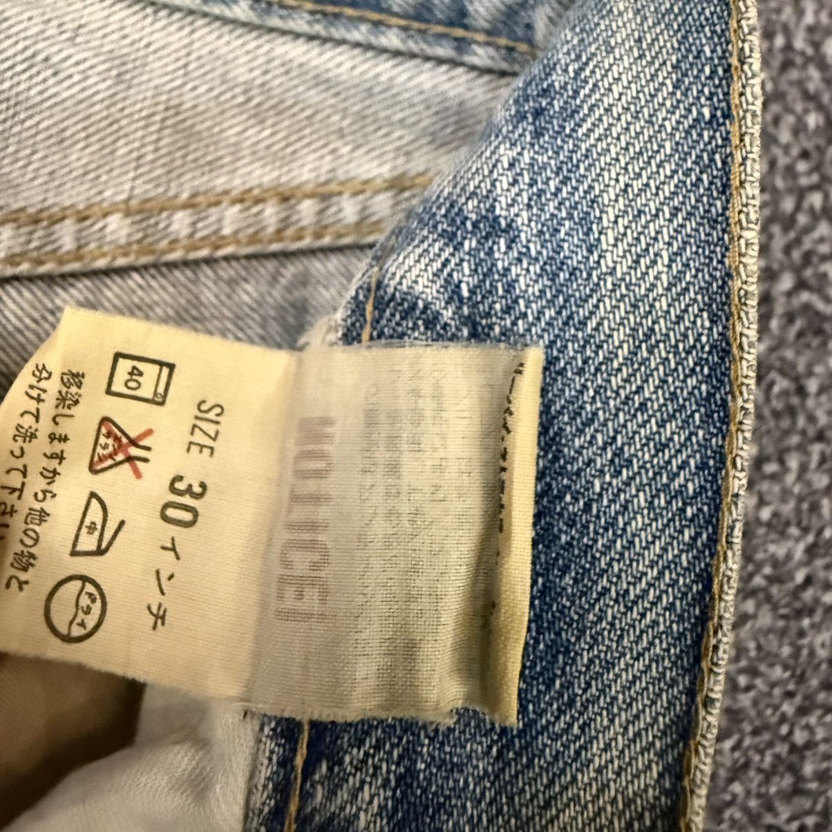 Levi's Vintage Clothing Levis E 503BXX 1992 Distressed Mud Selvedge 1970 Aging Denim Size US 30 / EU 46 - 13 Thumbnail