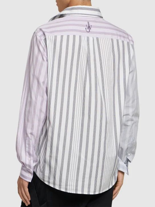 JW Anderson o1lsvrm0425 Striped Cotton Poplin Shirt in Multicolor Size US XS / EU 42 / 0 - 4 Thumbnail