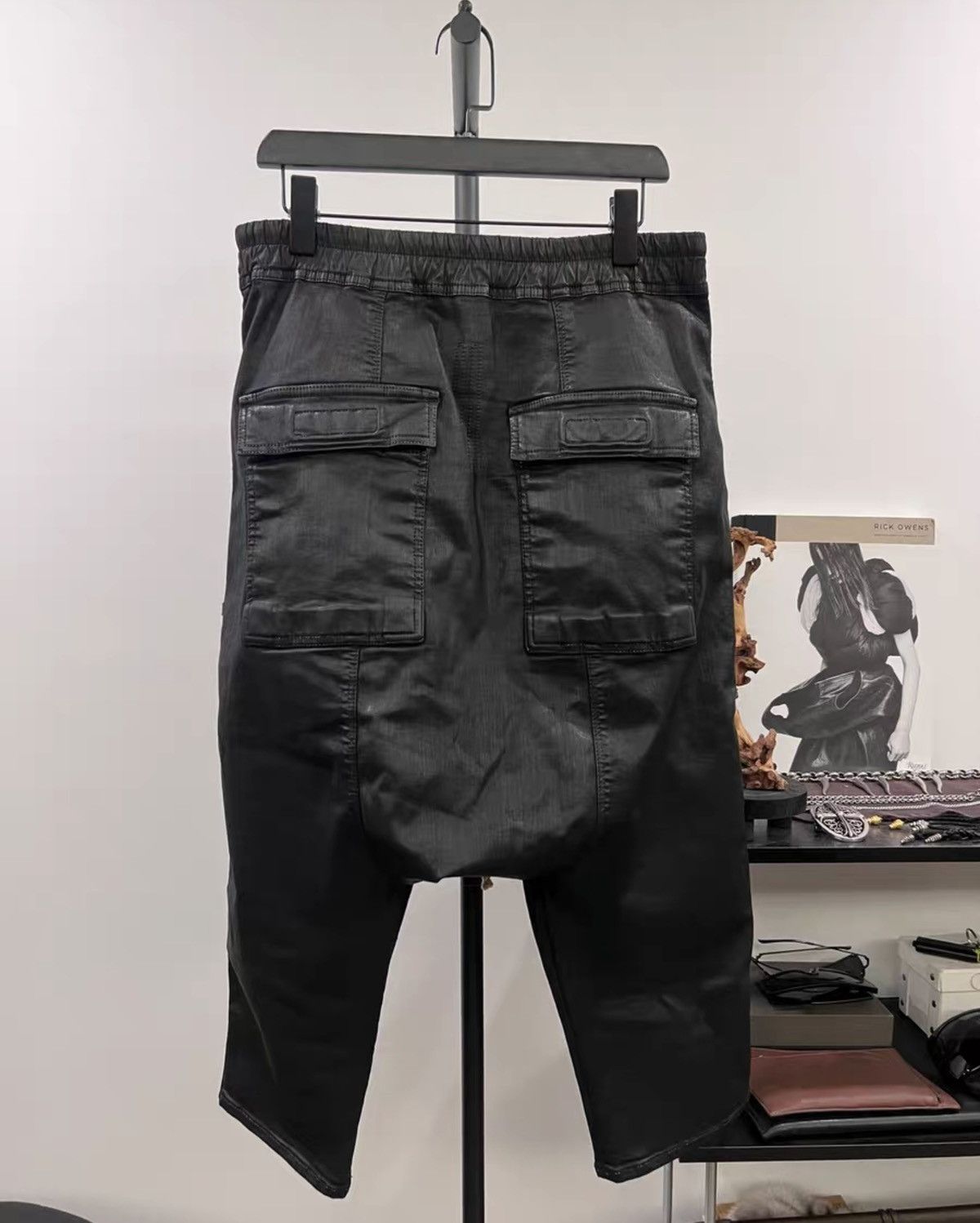 Rick Owens Rick Owens DRKSHDW Waxed Canvas Cropped Pants Size US 32 / EU 48 - 2 Thumbnail