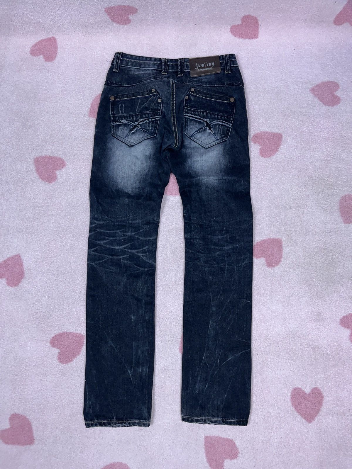 Japanese Brand ➕ drip y2k Justing distressed patchwork jeans la Size US 30 / EU 46 - 2 Thumbnail