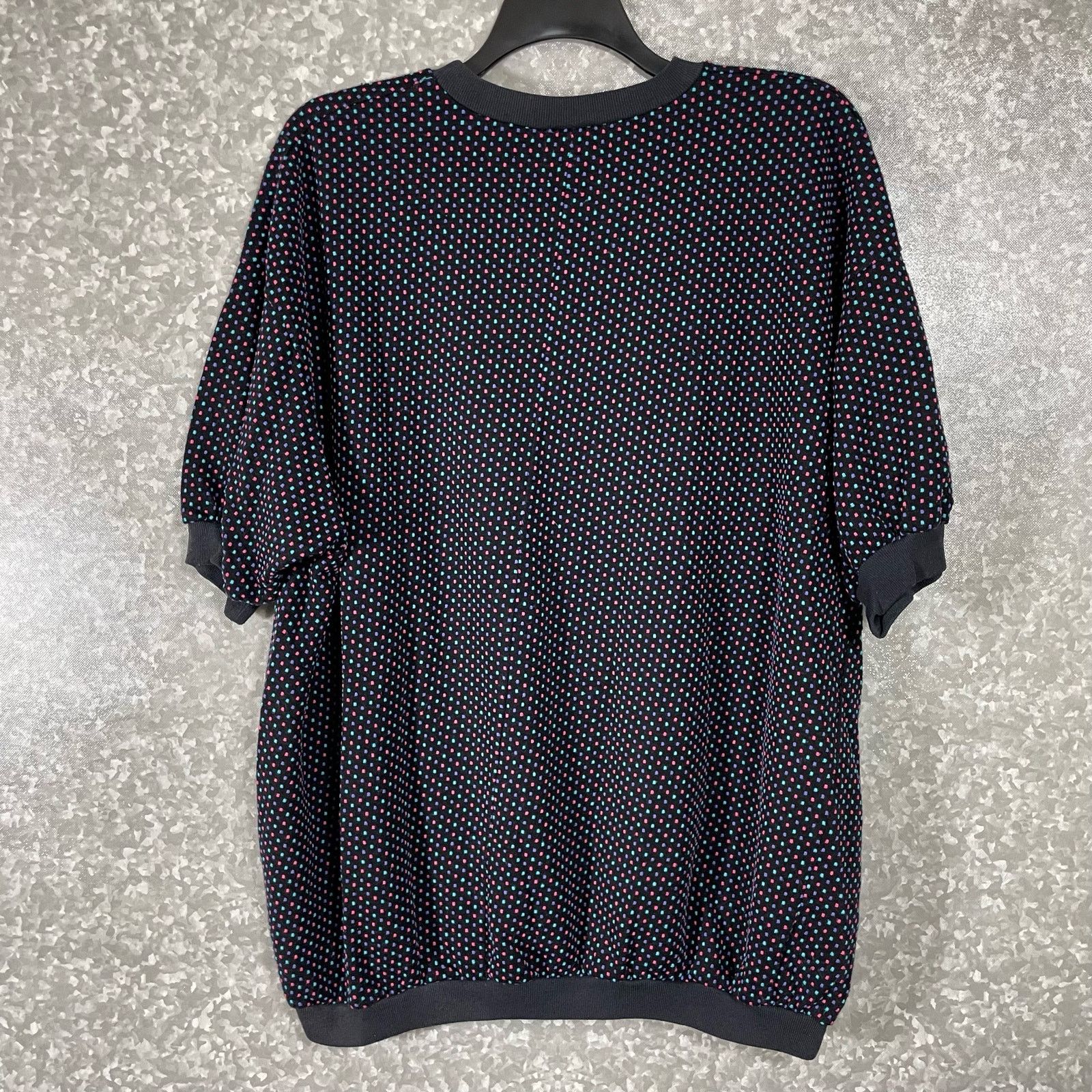 Vintage Style Plus Vintage 80's Black Polka Dot Sweater - One Size Size ONE SIZE - 8 Thumbnail