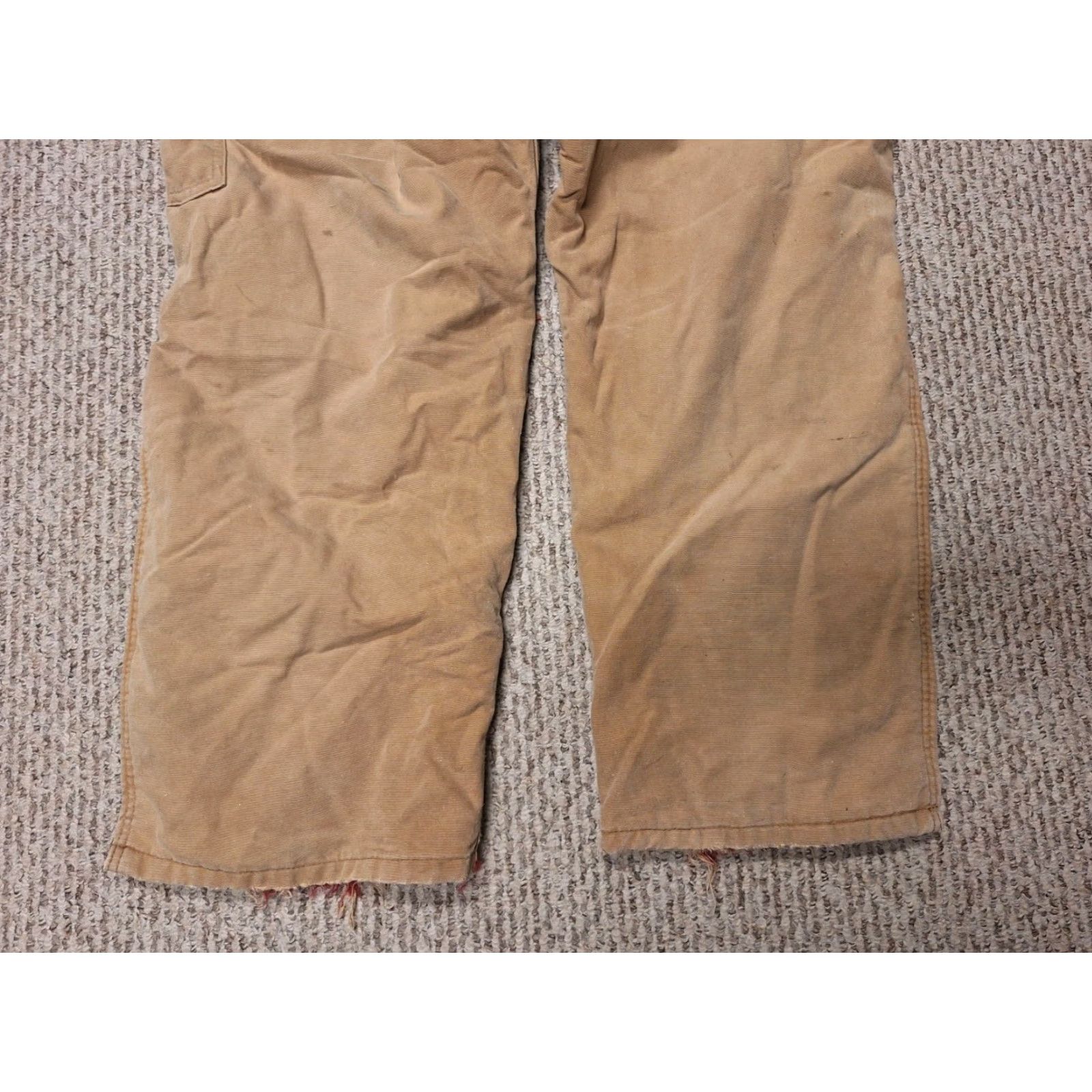 Carhartt VINTAGE Carhartt Duck Canvas Insulated Bib Overalls 42x30 Brown Workswear Distressed Double Knee USA Men Regular Overalls Winter Workwear Mens Size US 42 / EU 58 - 6 Thumbnail