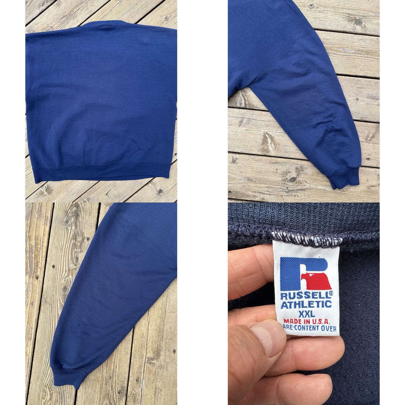 Russell Athletic VINTAGE Russell Athletic Sweatshirt XXL USA Made 90s Blue Crewneck Mens Size US XXL / EU 58 / 5 - 8 Thumbnail