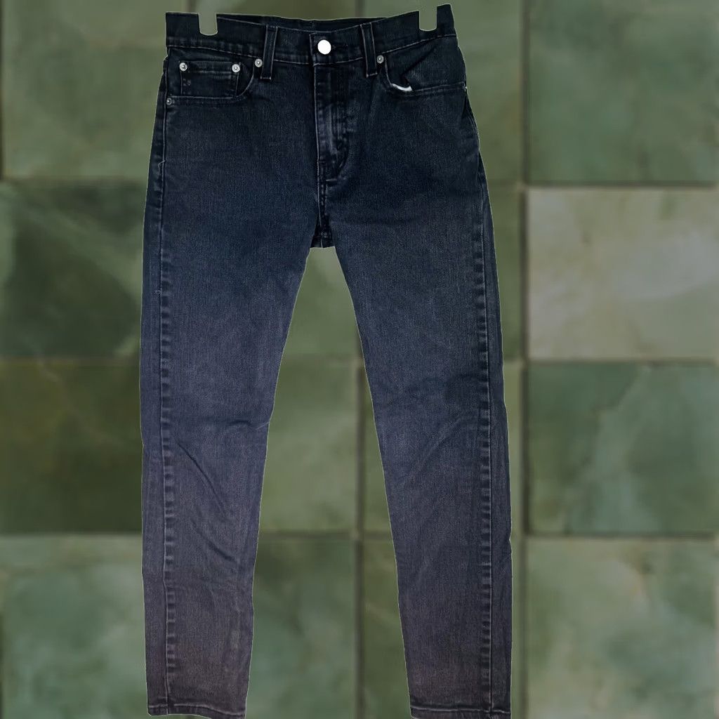 Levi's Levi's 512 Jeans Slim Tapered Black Dark Wash Mens 28x28 Denim Stretch Zip Fly Pockets Size US 28 / EU 44 - 1 Thumbnail
