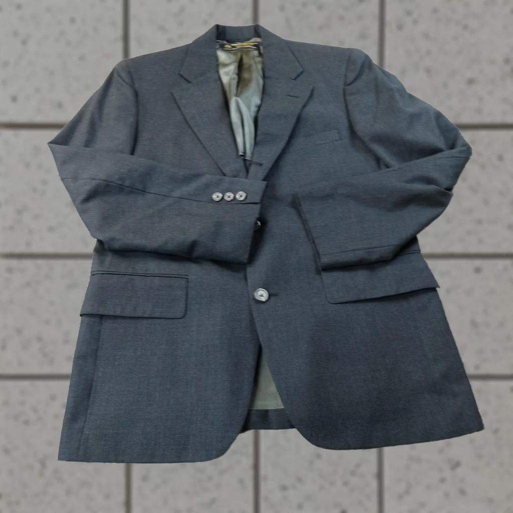 Brooks Brothers VTG Brooks Brothers Blazer Mens 38 Gray Wool Single-Breasted Suit Jacket Notch Lapel Regular 2 Piece Business Formal Wedding USA Mens Size 38R - 1 Thumbnail