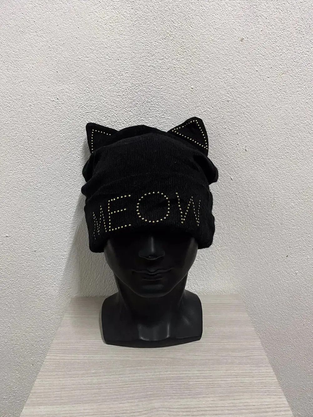 H&M H&M Meow SpellOut Bunny Horn Beanie Hat Size ONE SIZE - 2 Thumbnail