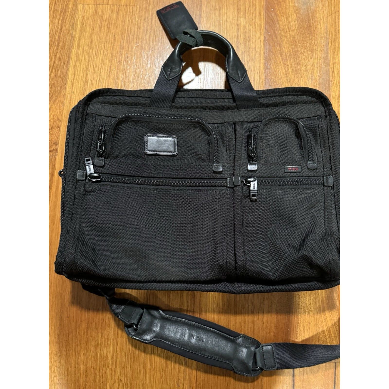 Tumi Tumi Alpha Briefcase 26114DH Leather Nylon Black Laptop Bag Shoulder Bag Men Large Black Size ONE SIZE - 7 Thumbnail