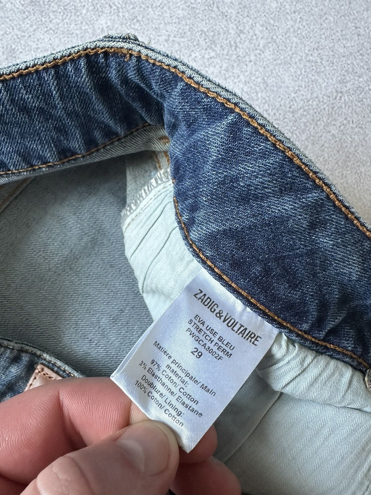Zadig & Voltaire Womens jeans Zadig Voltaire Size 29 Color Blue Avantgarde Size 29" - 14 Thumbnail