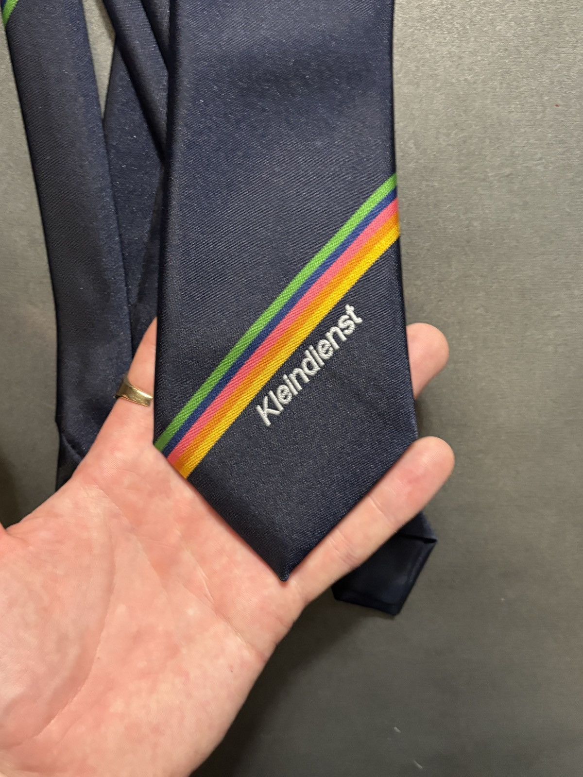Vintage Vintage German Necktie Kleindienst Lawyer Uniform Stripe 80s Size ONE SIZE - 2 Thumbnail