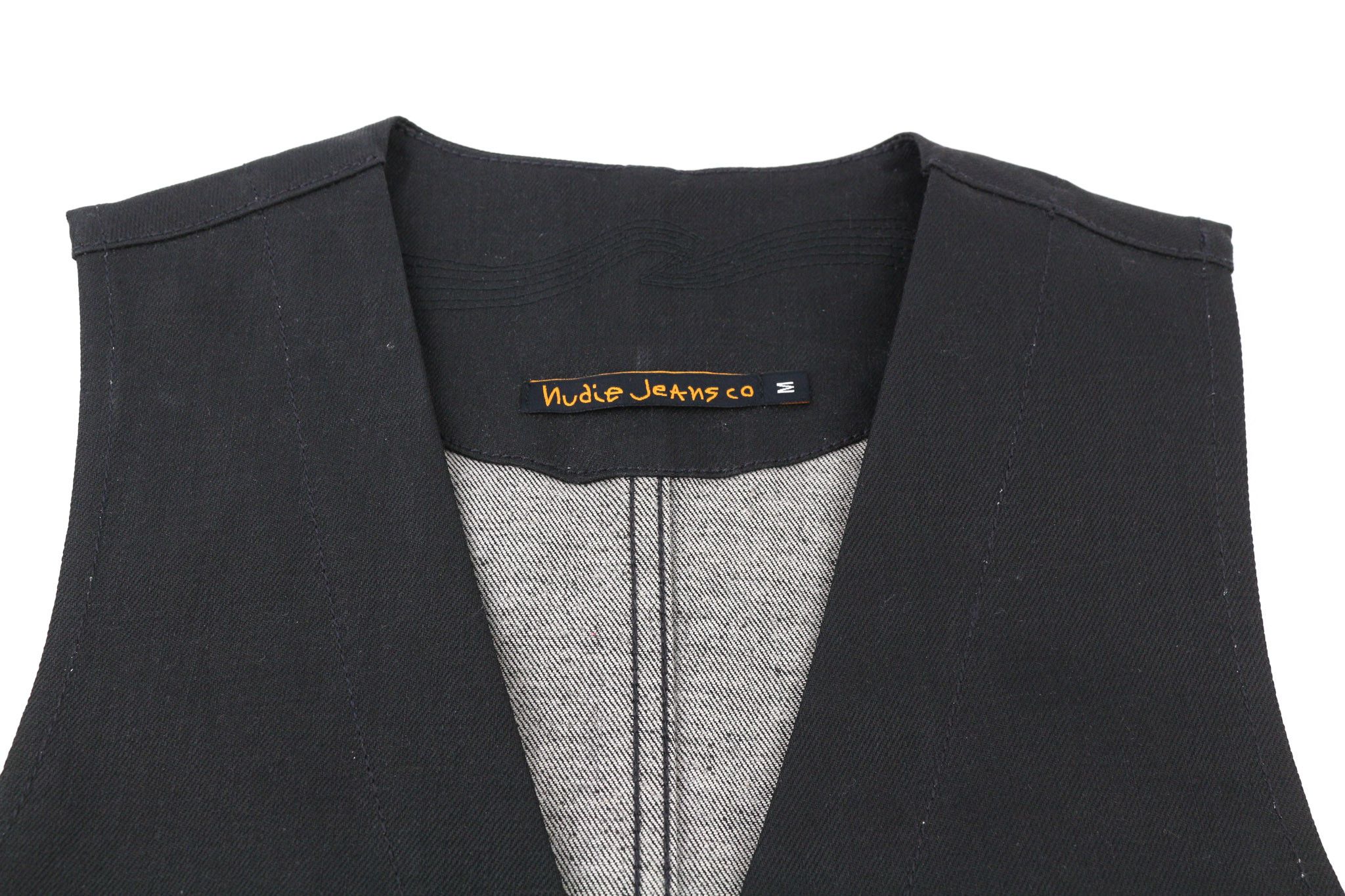 Nudie Jeans PAL M Dry Black Coated Half Belt Logo Vest 80728 Size US M / EU 48-50 / 2 - 4 Thumbnail