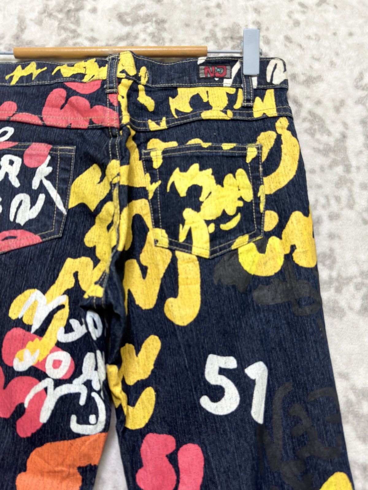 Hysteric Glamour Nesso Graffiti Print Flare Jeans Y2K Streetwear Bootcut Size US 28 / EU 44 - 11 Thumbnail