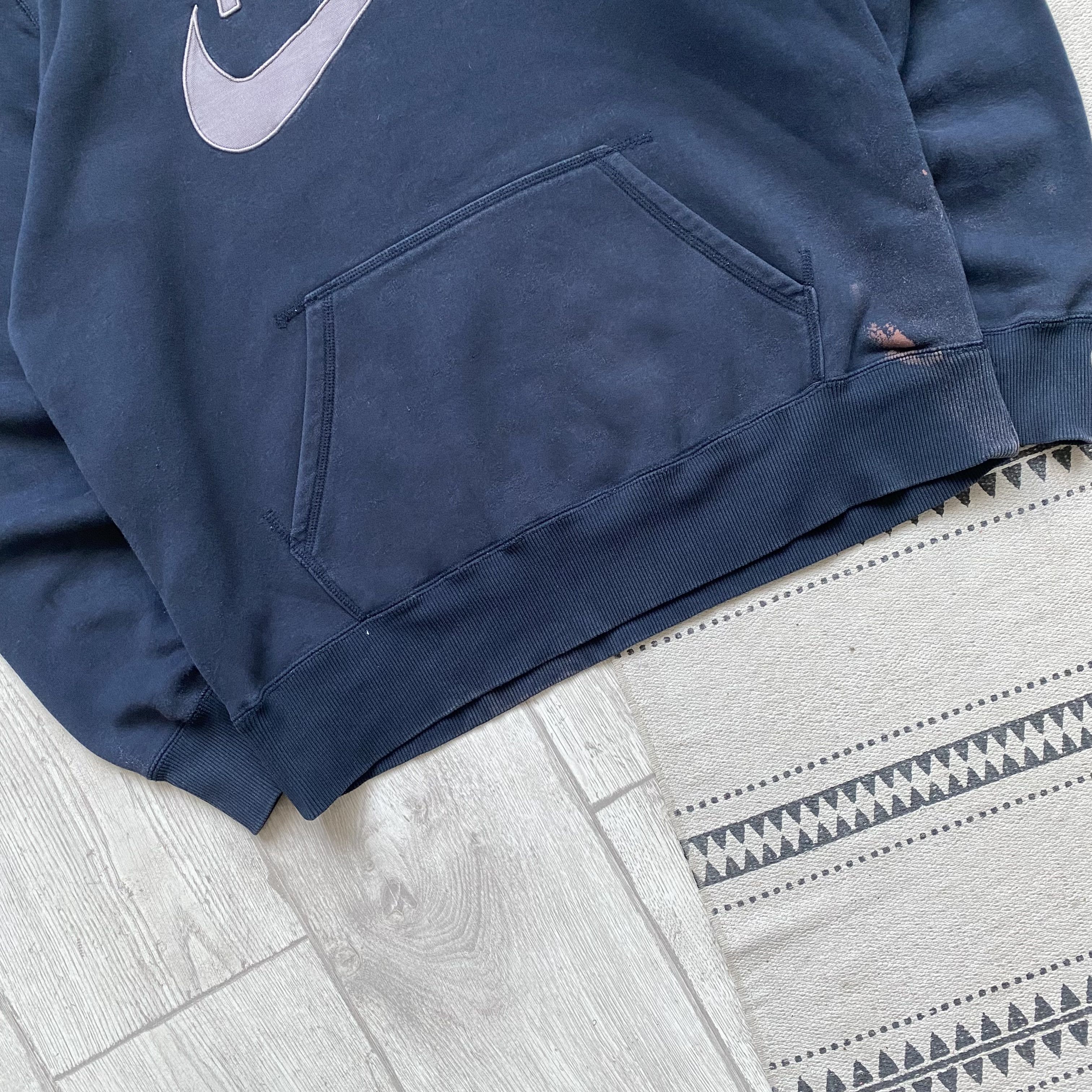 Nike 🦍 Faded Vintage 90s Nike Hoodie Center logo Y2K Size US L / EU 52-54 / 3 - 3 Thumbnail