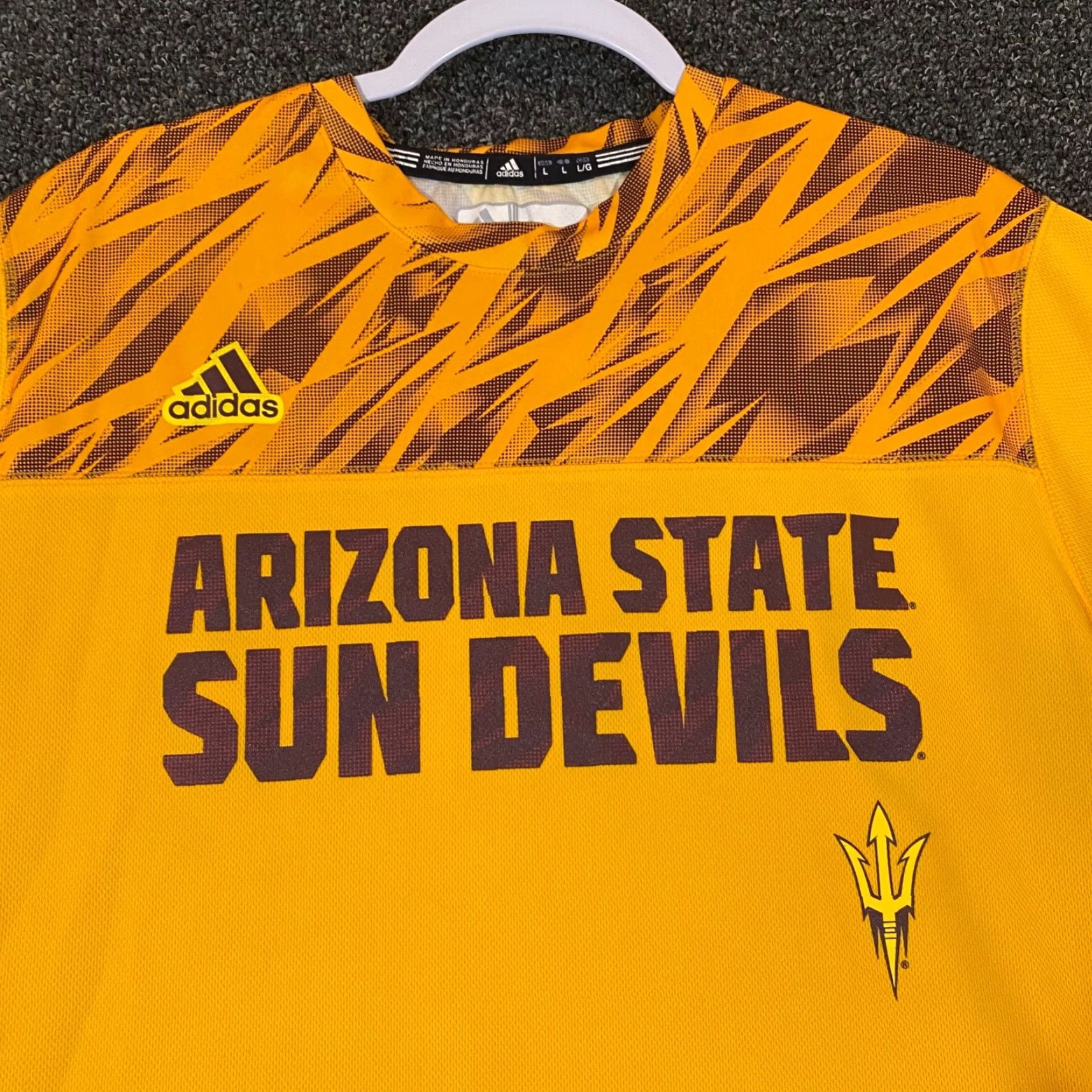 Adidas Adidas Shirt Mens Large Yellow Arizona State Sun Devils Tee S/S College Size US L / EU 52-54 / 3 - 2 Thumbnail