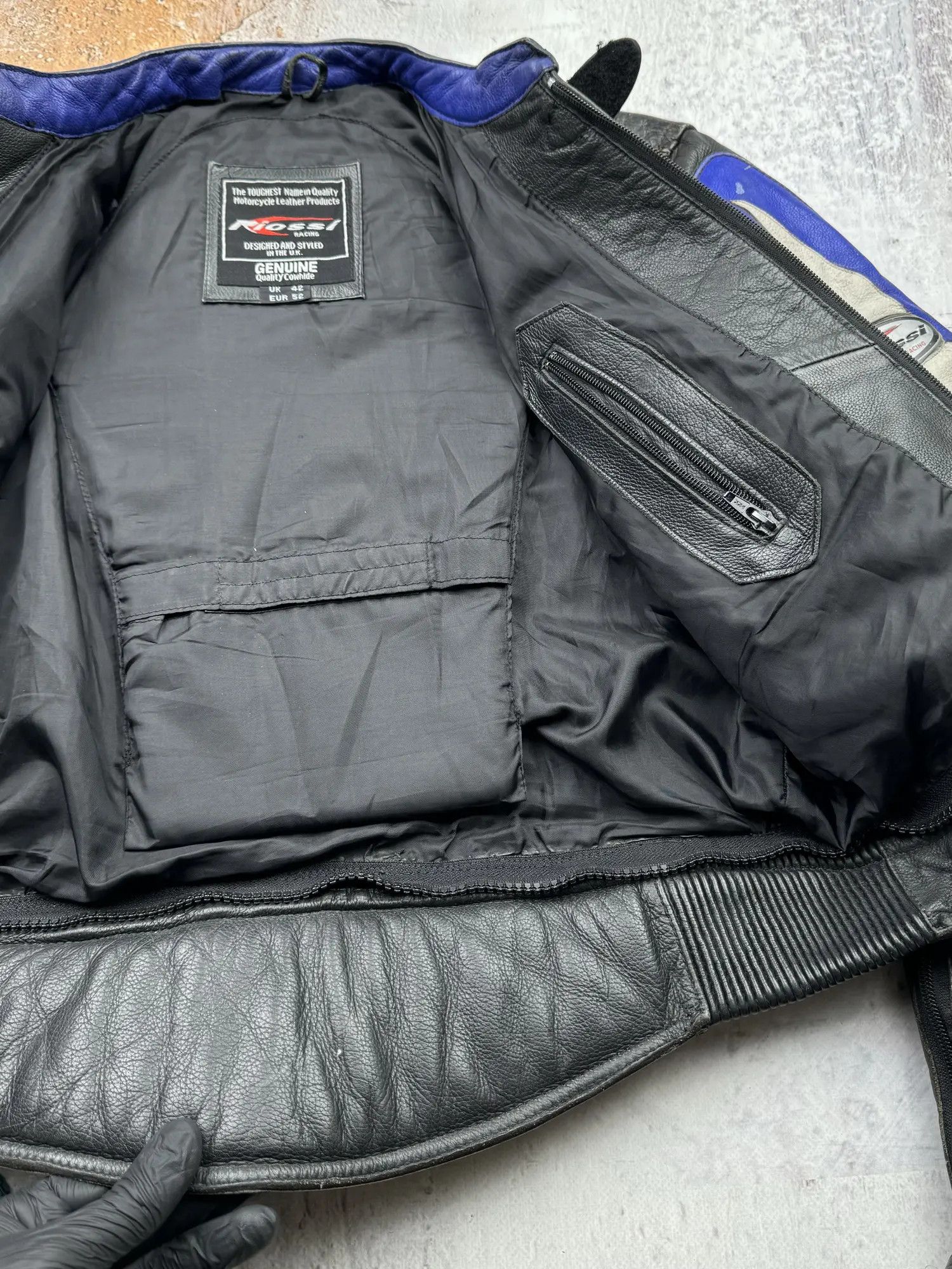 Vintage Riossi Racing Vintage Leather Moto Jacket A732D15(351) Size US M / EU 48-50 / 2 - 10 Thumbnail