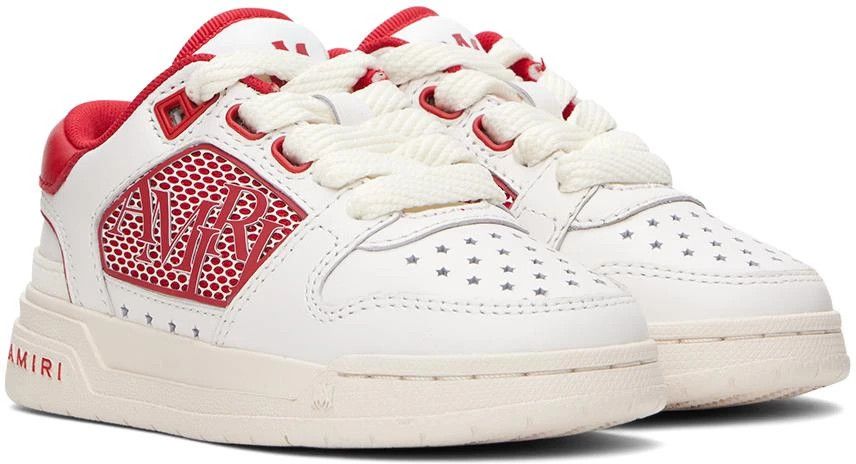 Amiri o1orln1125 Size: KIDS 24 / Classic Low Sneakers in White/Red Size US 5 / EU 37 - 3 Thumbnail