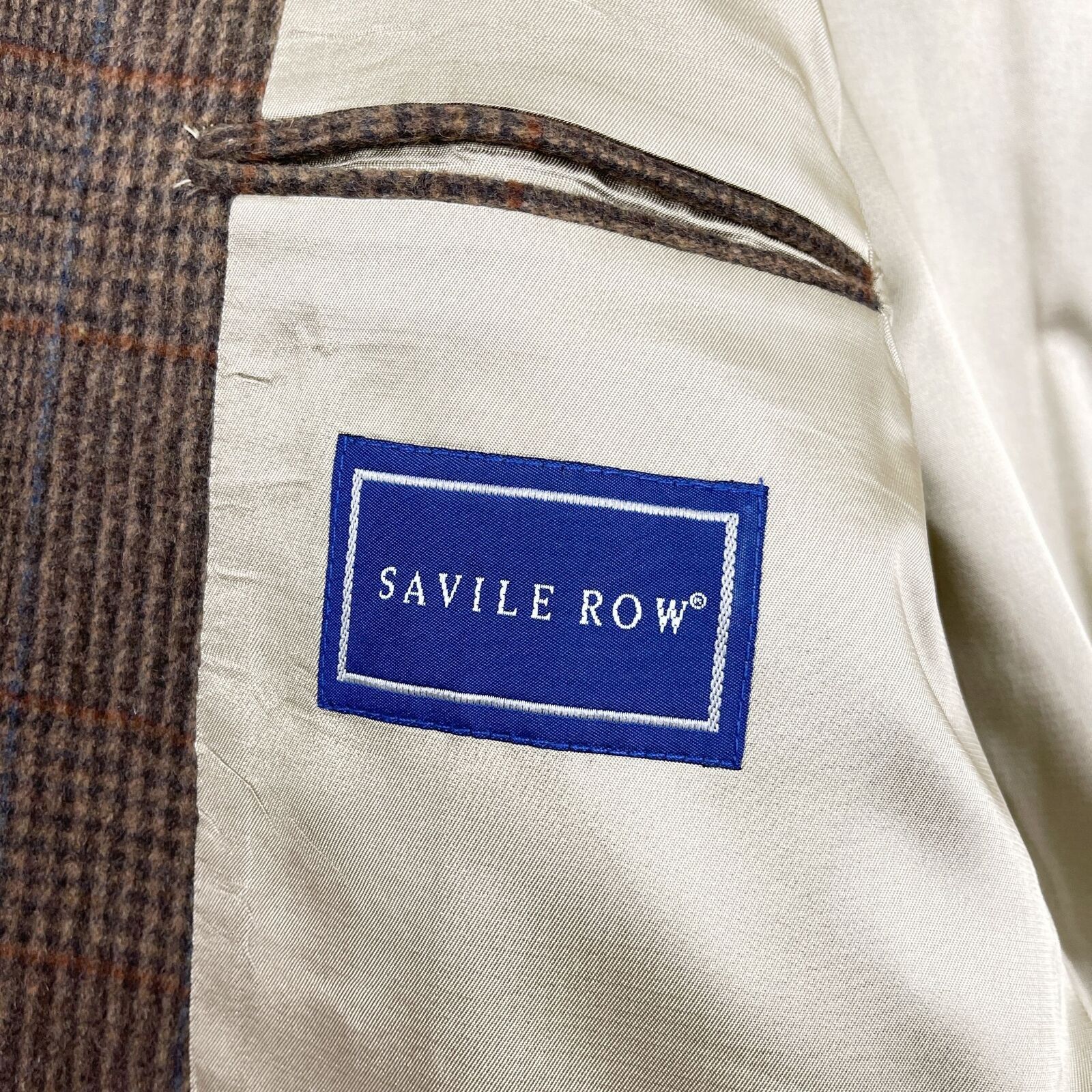 Savile Row Savile Row Wool Tweed Sport Coat Brown Glen Check Mens 42S Size 42S - 8 Thumbnail