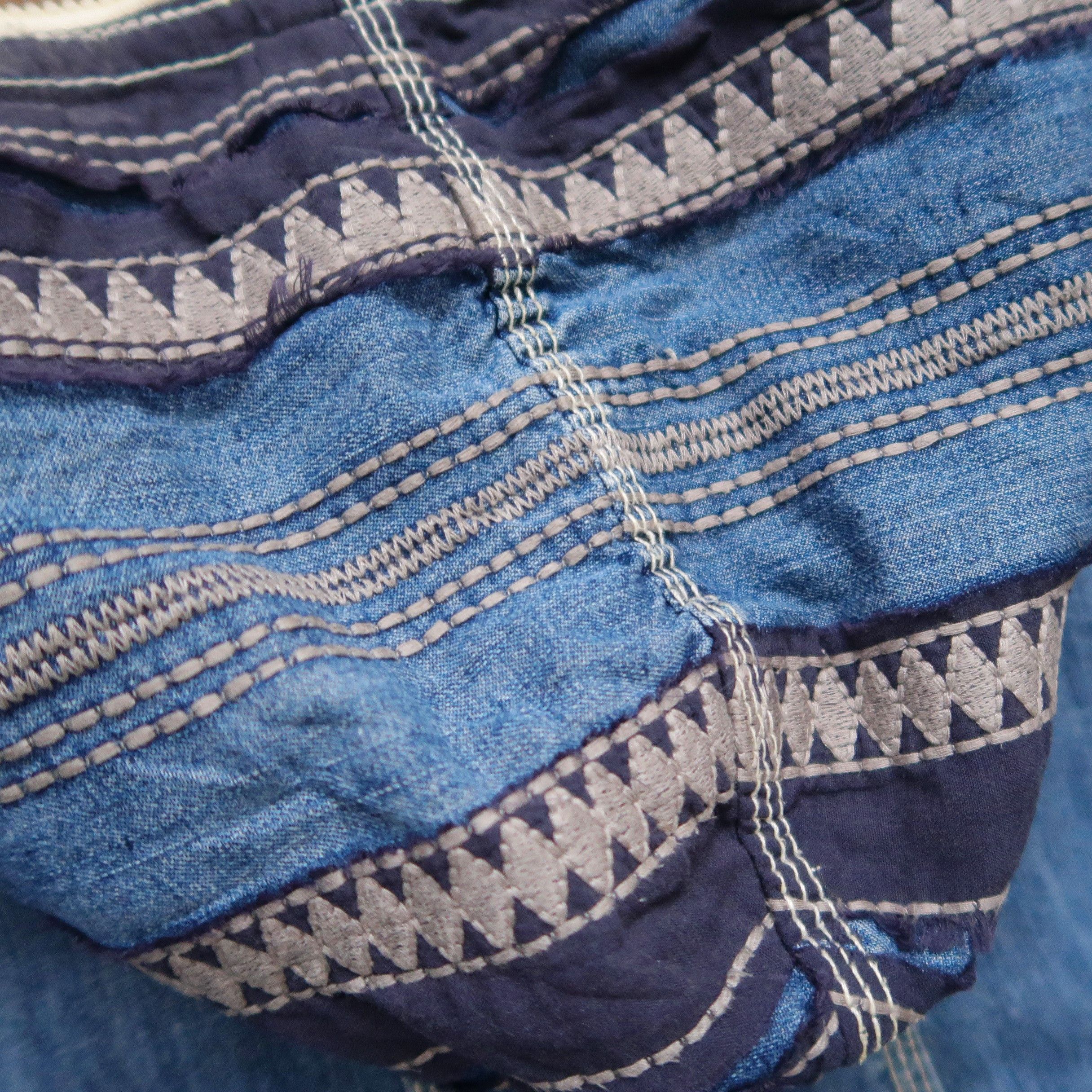 Kapital 90s Kapital GSC Distressed Native Denim Full Zip Hoodie Size US XL / EU 56 / 4 - 17 Thumbnail