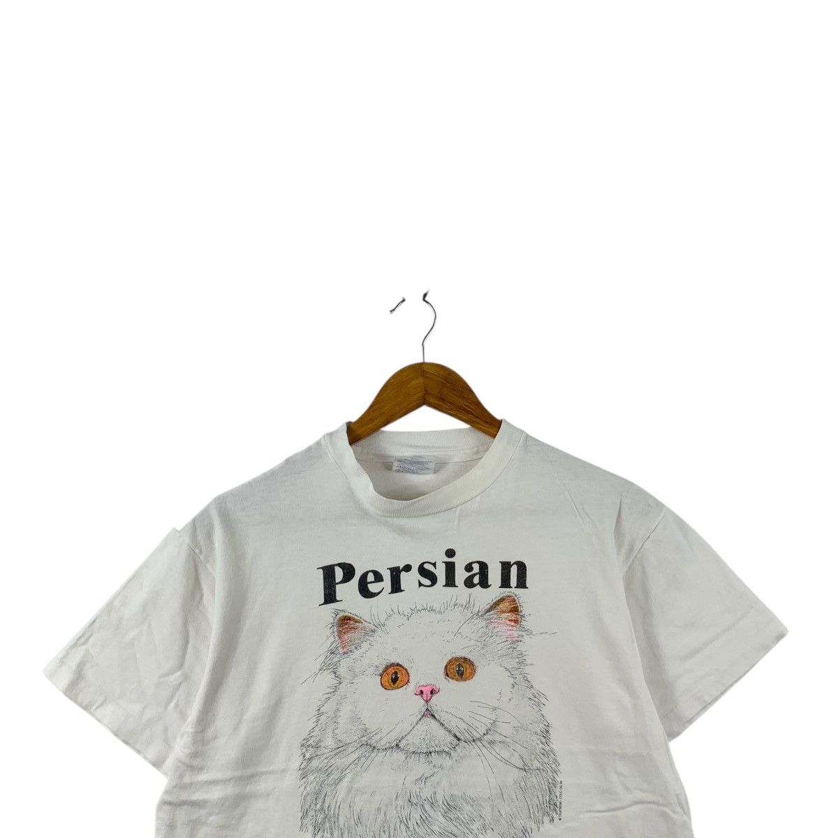 Vintage Vintage 90’ PERSIAN CAT BREED Painting Illustration Tee Size M / US 6-8 / IT 42-44 - 2 Thumbnail