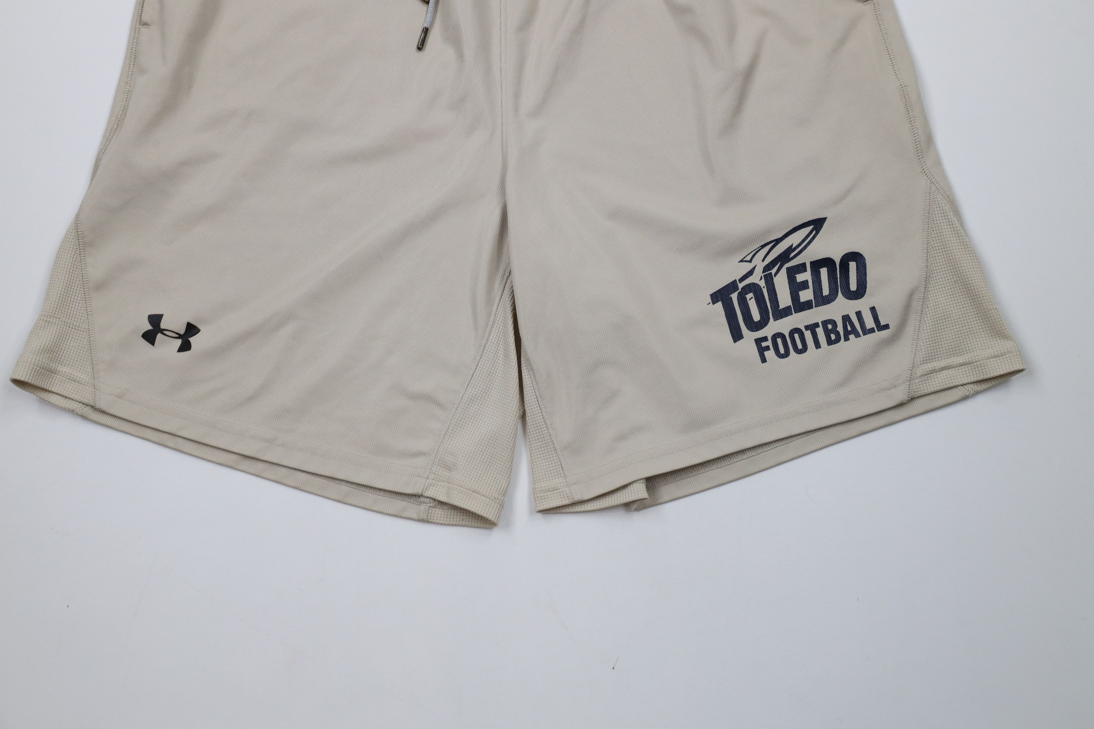 Under Armour × Vintage Under Armour University of Toledo Football Shorts Beige Size US 34 / EU 50 - 4 Thumbnail