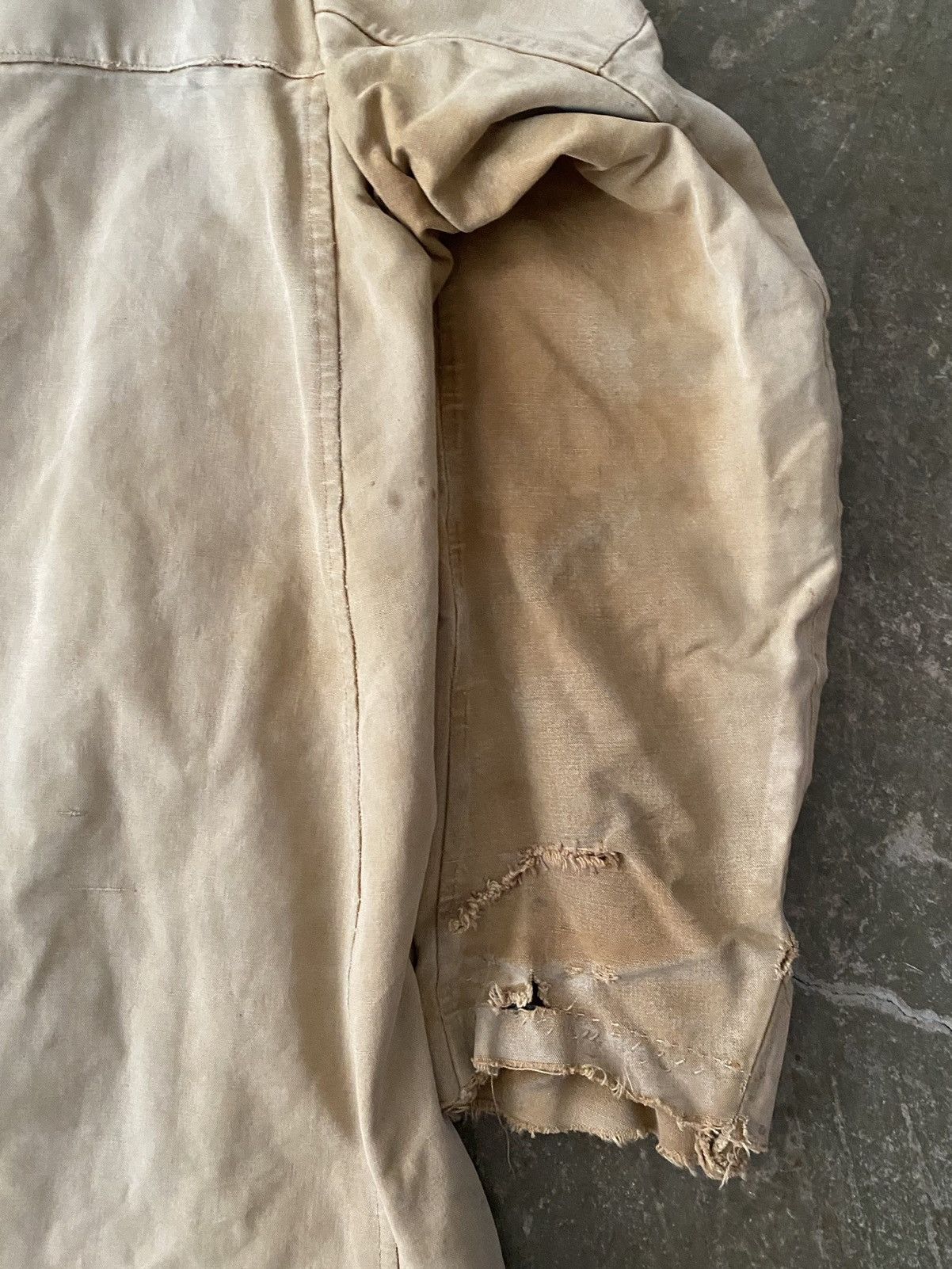 Vintage Vintage 1940s Canvas French Raincoat Hunting Jacket Kapital Size US L / EU 52-54 / 3 - 10 Thumbnail