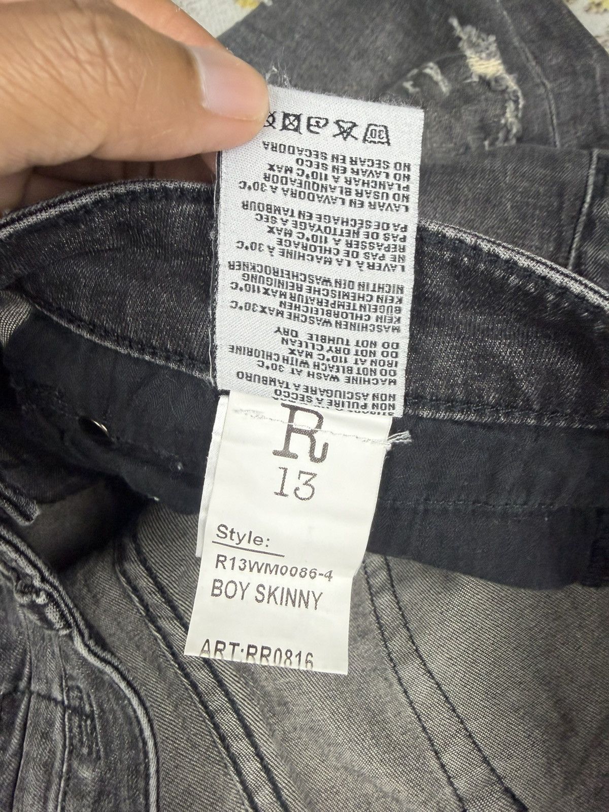R13 R13 Boy Skinny Black Style Size 25" / US 0 / IT 36 - 12 Thumbnail