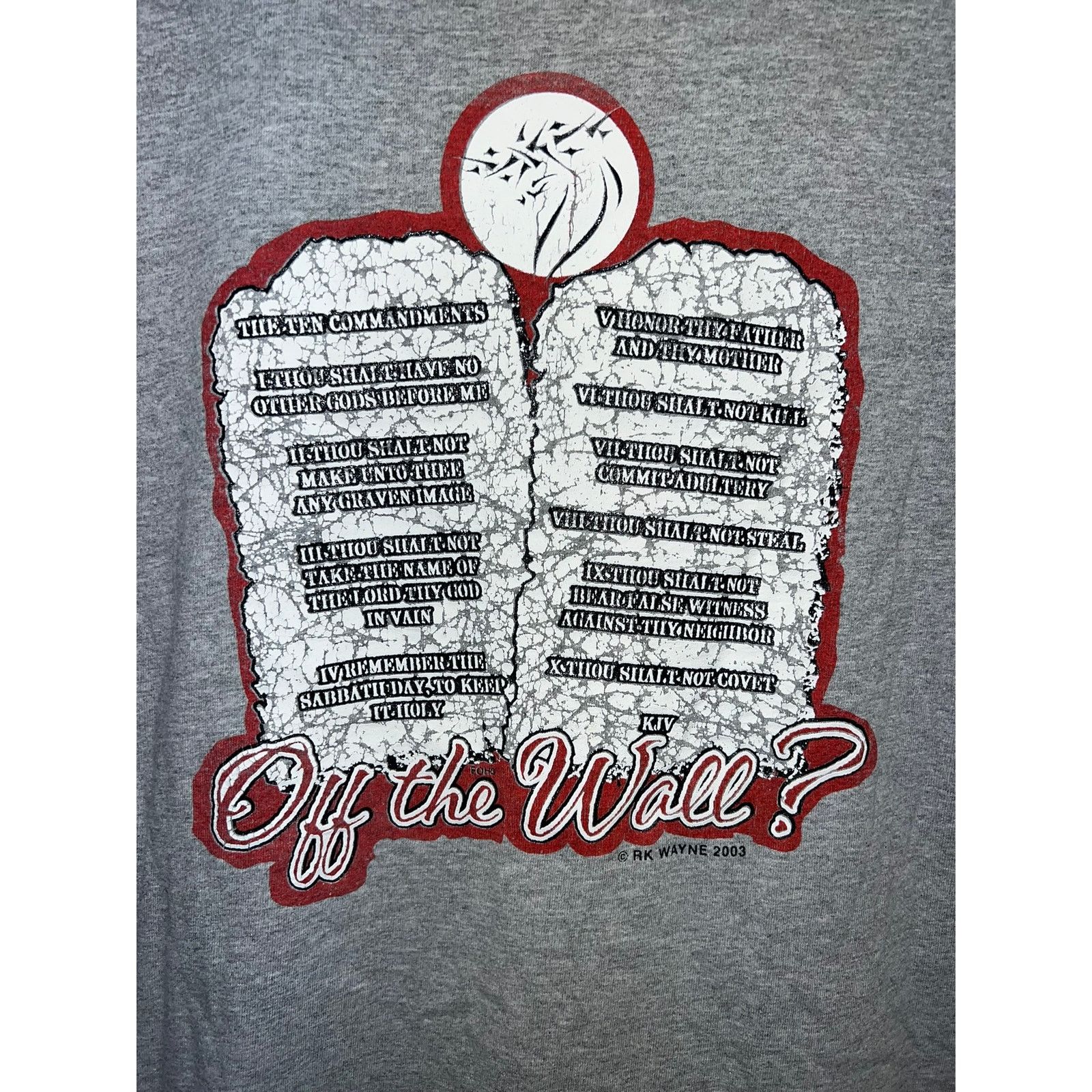 Gildan Vintage 10 Commandments Shirt Mark 12:29-31 Jesus XL Size US XL / EU 56 / 4 - 6 Thumbnail