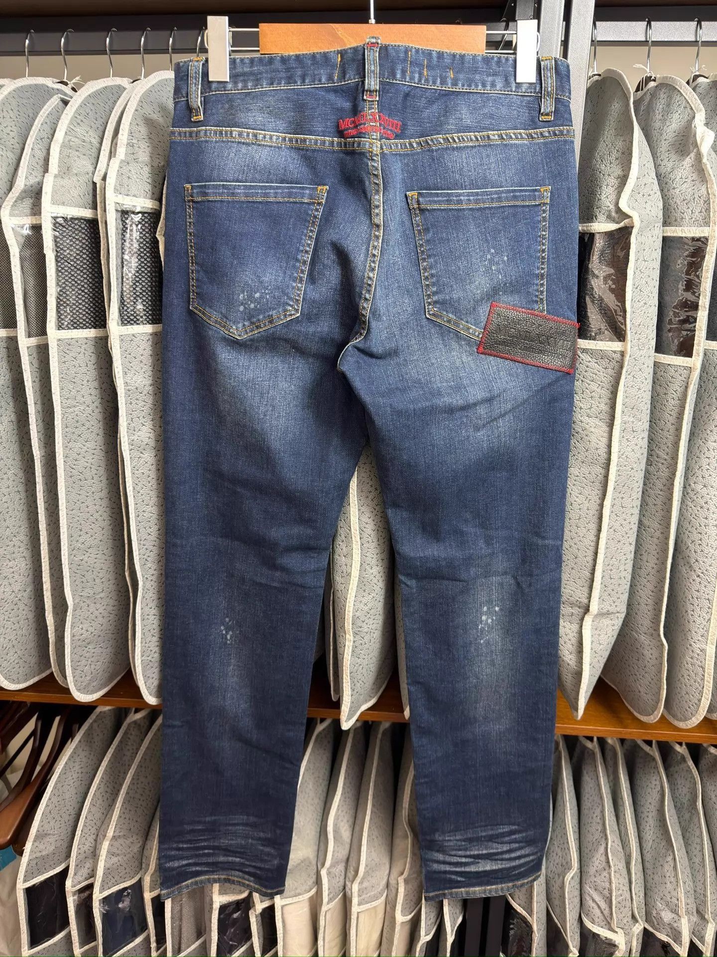 Philipp Plein Blue Denim Jeans with Embroidered Details Size US 34 / EU 50 - 2 Thumbnail