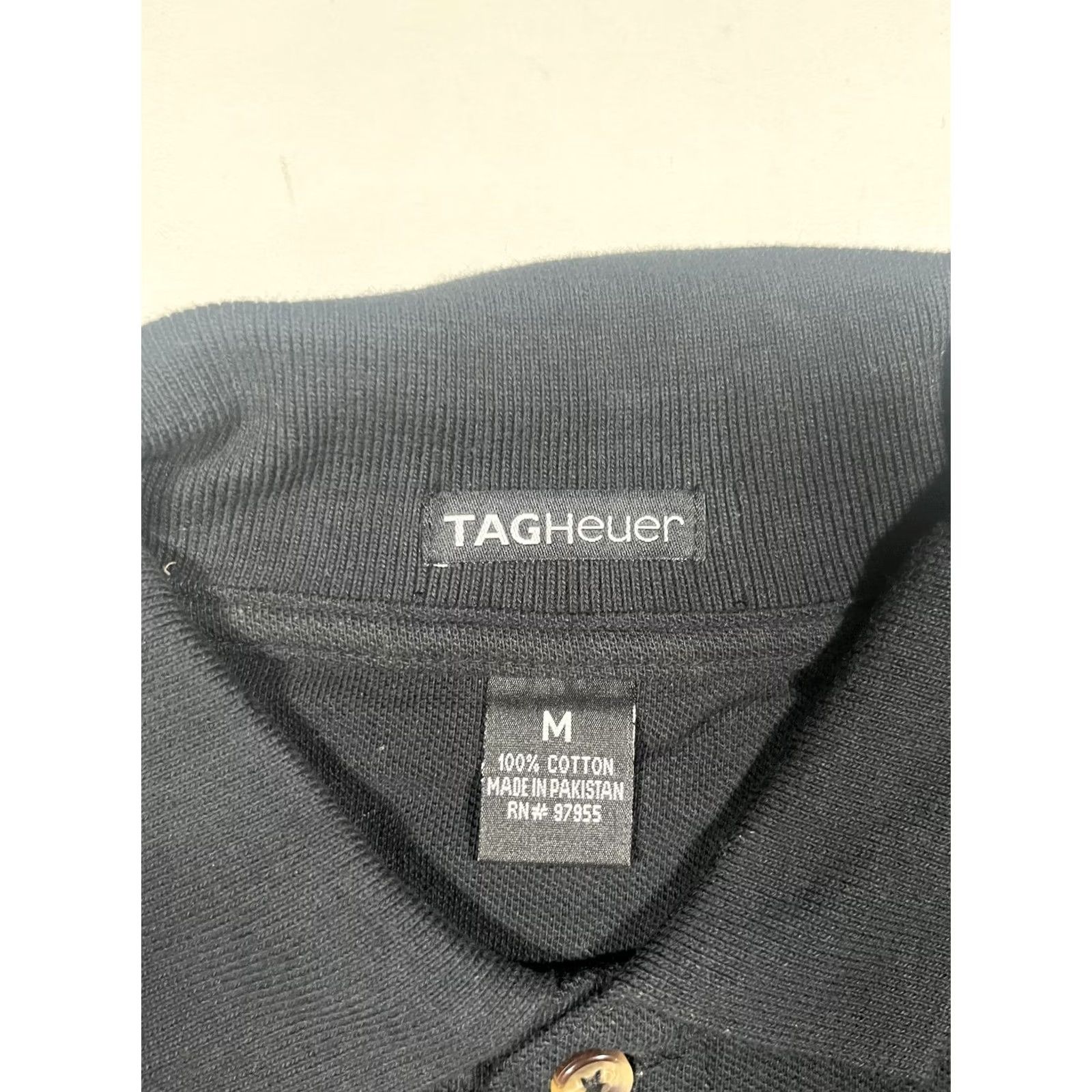 Tag Heuer TAG Heuer Polo Shirt Mens M Black Embroidered Logo Cotton Casual Golf Shirt Size US M / EU 48-50 / 2 - 3 Thumbnail