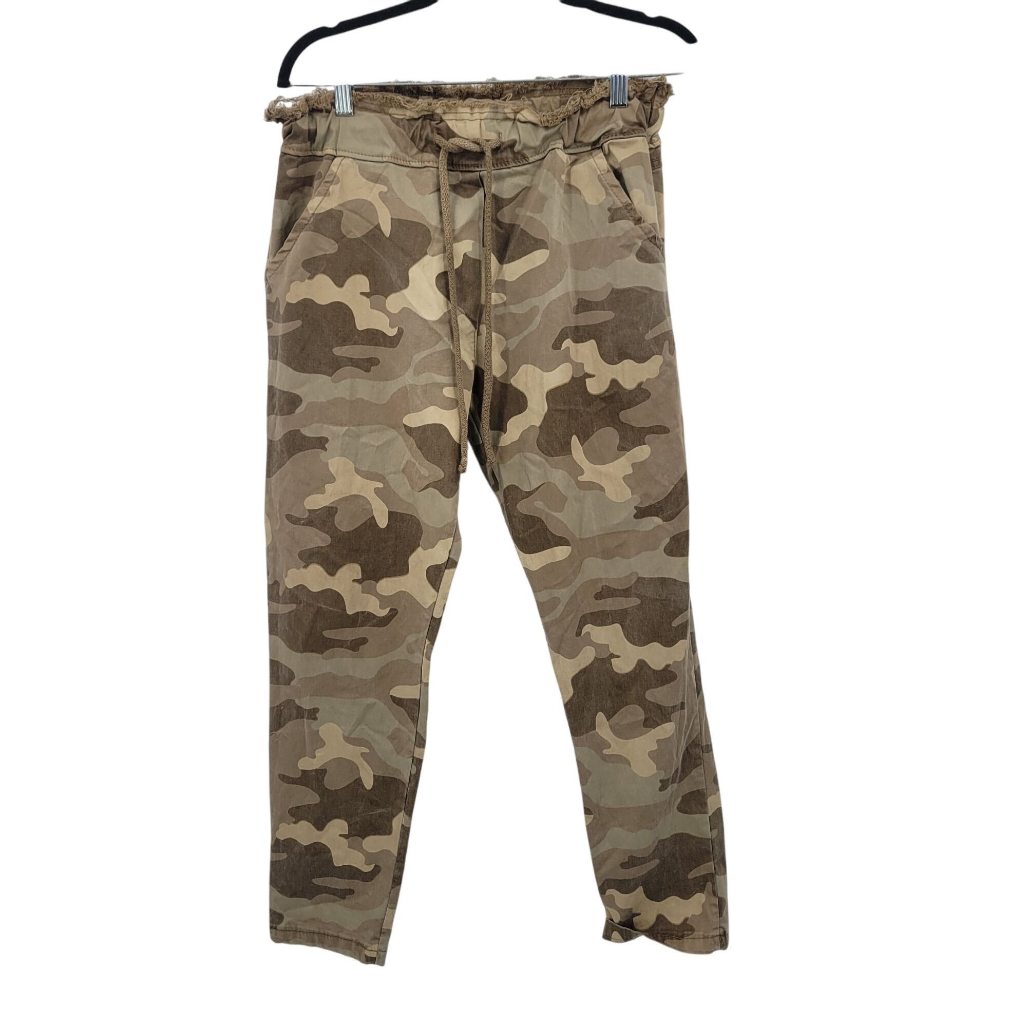 Other Italian Womens Camouflage High-Waisted Jogger Pants M Pocket Size 30" / US 8 / IT 44 - 11 Thumbnail