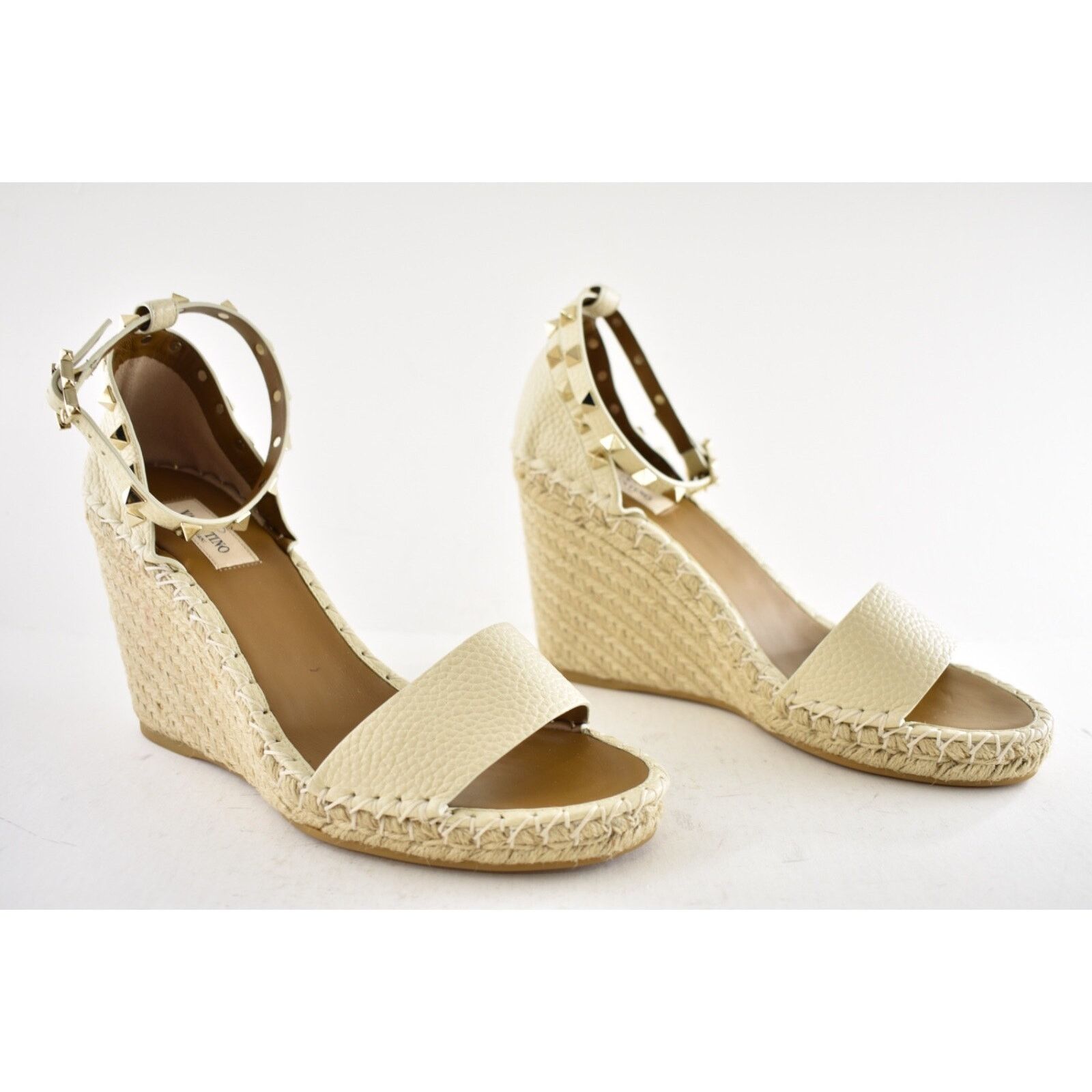 Valentino Rockstud Ankle Strap Platform Wedge Sandal Heel 40 Size US 10 / IT 40 - 4 Thumbnail
