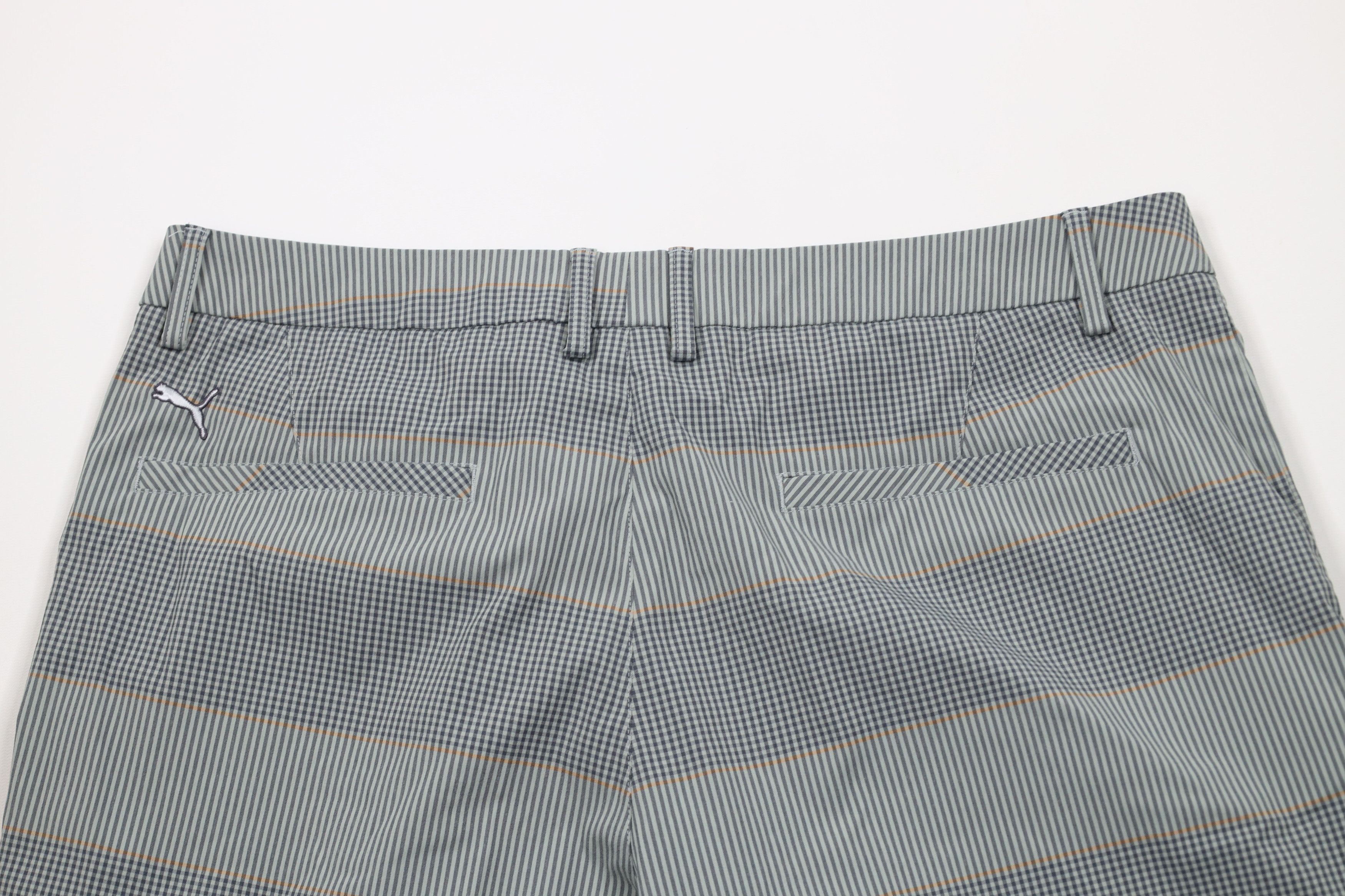Puma × Vintage Puma Golf Cell Plaid Flat Front Tech Golf Chino Shorts Size US 38 / EU 54 - 13 Thumbnail