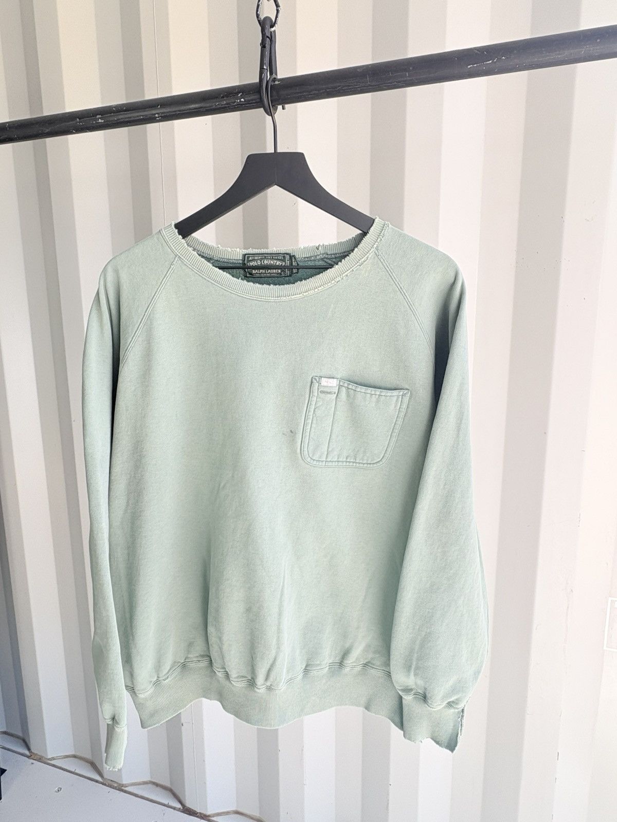 Polo Ralph Lauren Polo Ralph Lauren Thrashed Faded Sweatshirt Distressed Size US L / EU 52-54 / 3 - 1 Thumbnail