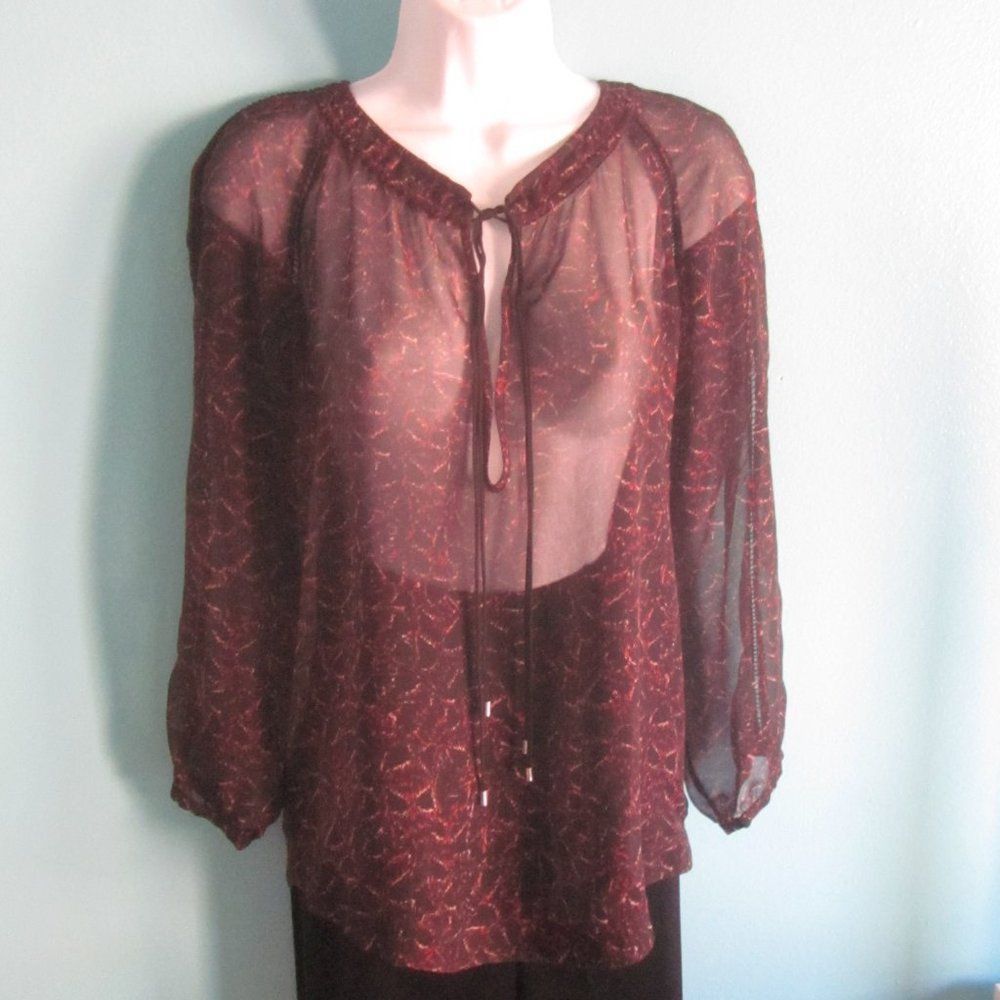 Iro I. R. O. Sheer Blouse with Leather Tie 36 / S Size S / US 4 / IT 40 - 7 Thumbnail
