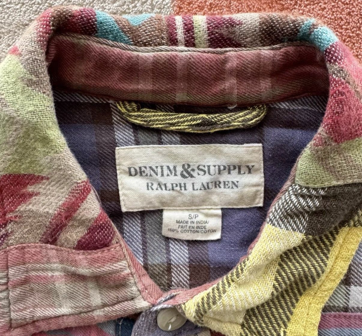 Denim & Supply Ralph Lauren Ralph Lauren Denim Supply Southwestern Patchwork Shirt K22 Size US S / EU 44-46 / 1 - 3 Thumbnail