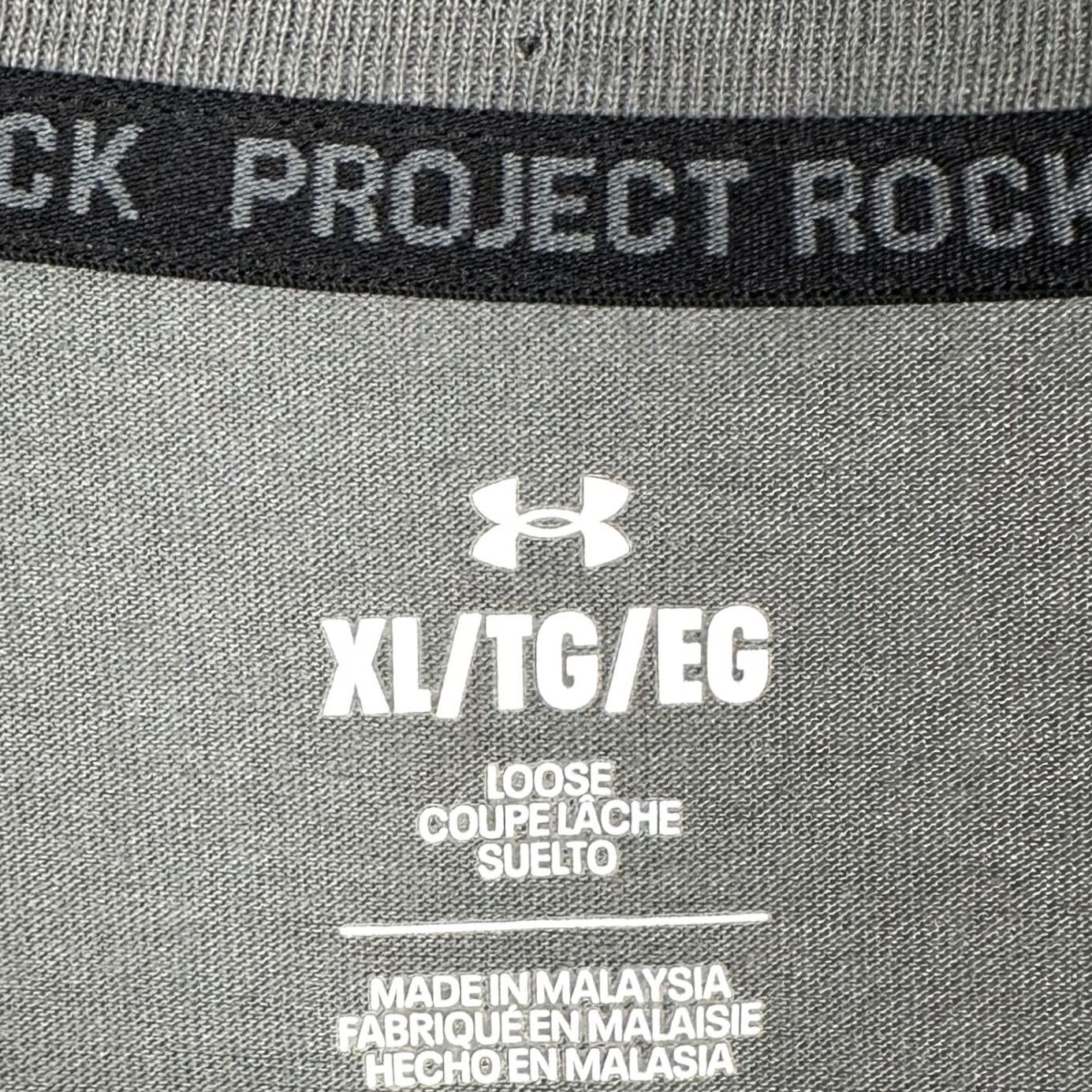 Under Armour Under Armour Project Rock T-Shirt Mens XL Gray Loose Fit Graphic Long Sleeve Tee Size US XL / EU 56 / 4 - 4 Thumbnail