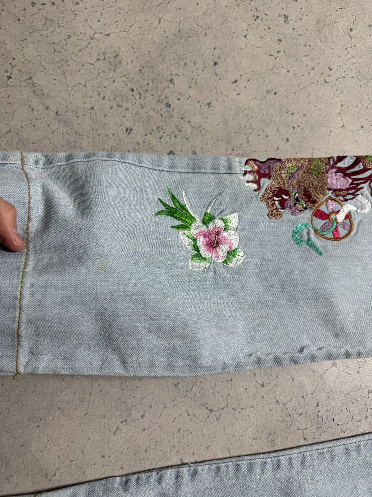 Dolce & Gabbana Dolce & Gabbana Hawaiian Tropical Denim Jeans Size 50 Y2K Size US 34 / EU 50 - 3 Thumbnail